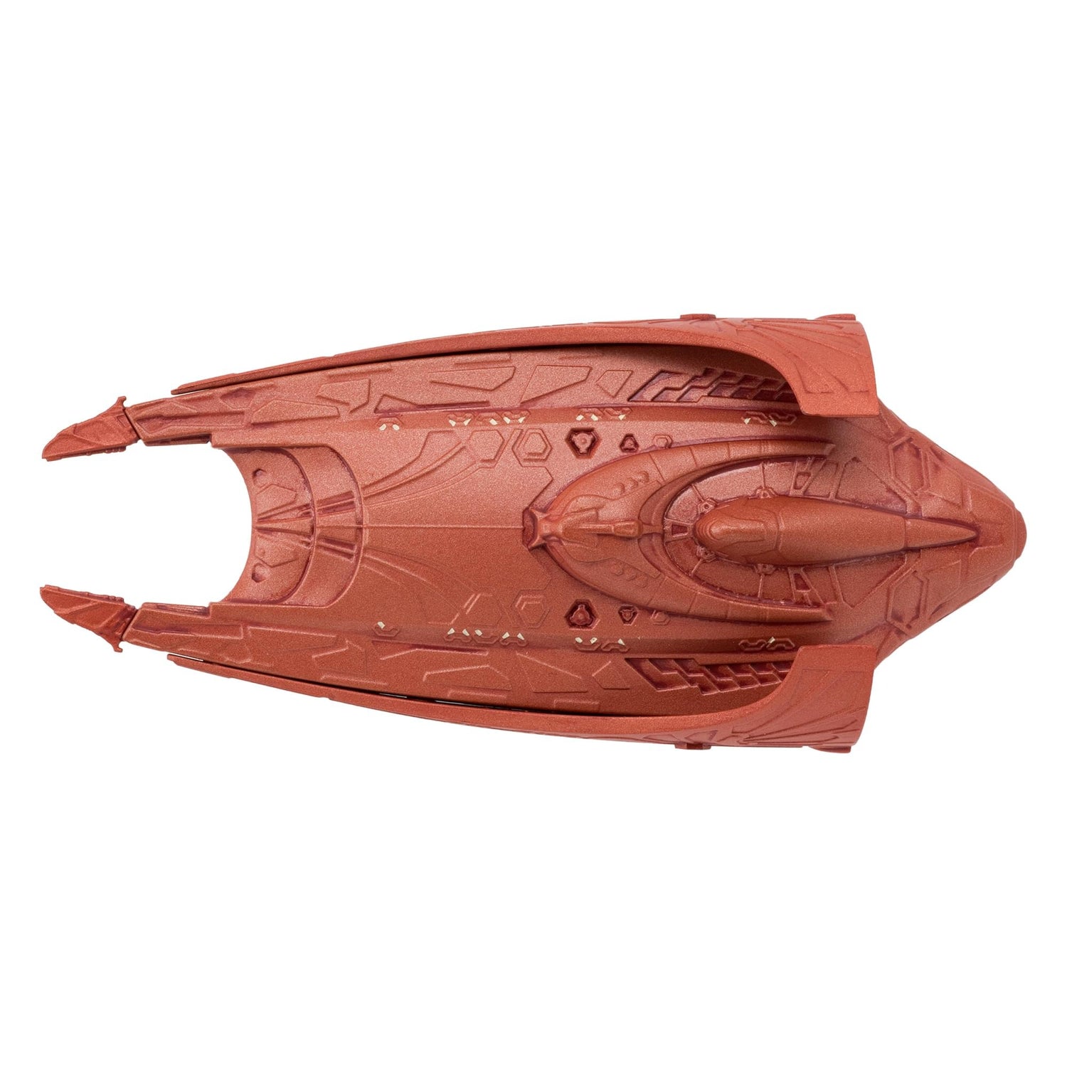 Full view of the model mounted on its branded Star Trek display base