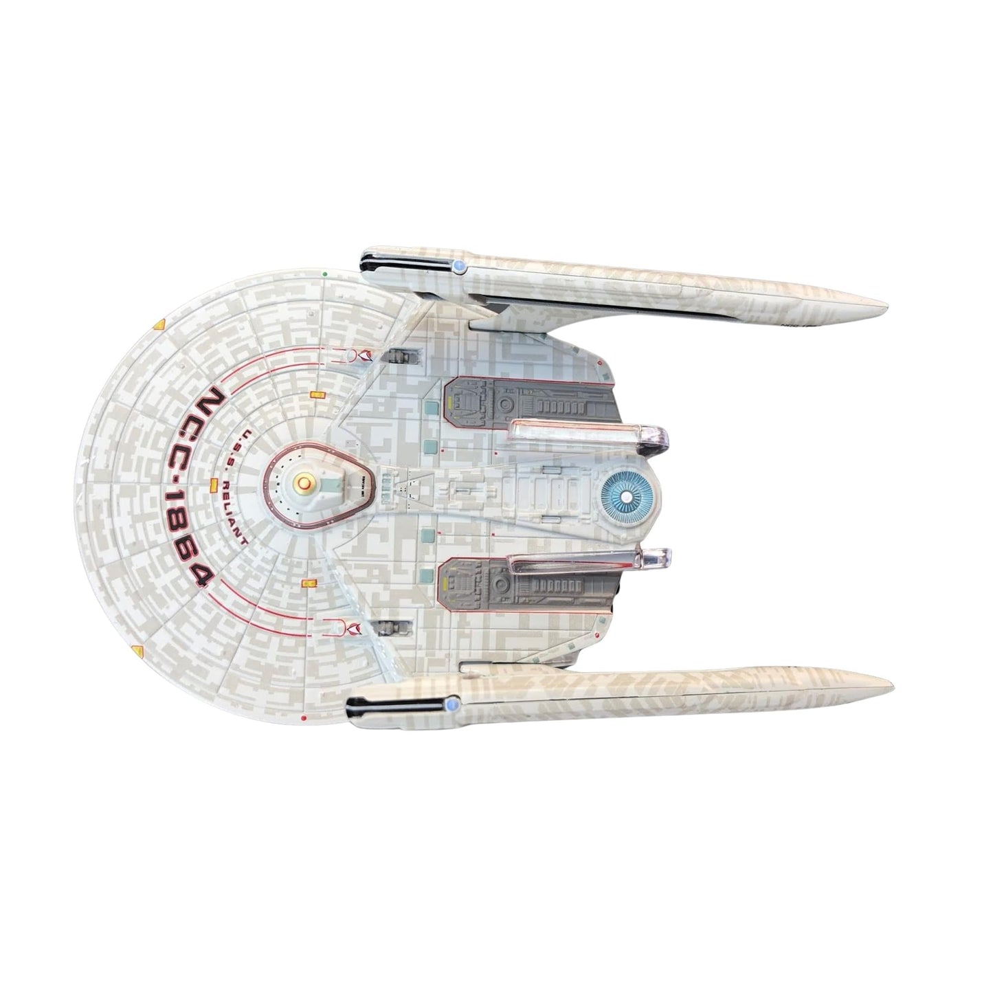 Top-down view of the U.S.S. Reliant concept vessel showcasing its saucer and roll-bar configuration