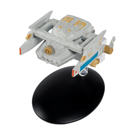 Top-down view highlighting the intricate hull structure and hand-painted markings of the Federation Tug