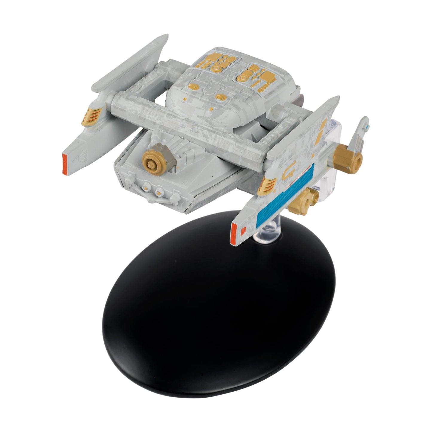 Top-down view highlighting the intricate hull structure and hand-painted markings of the Federation Tug
