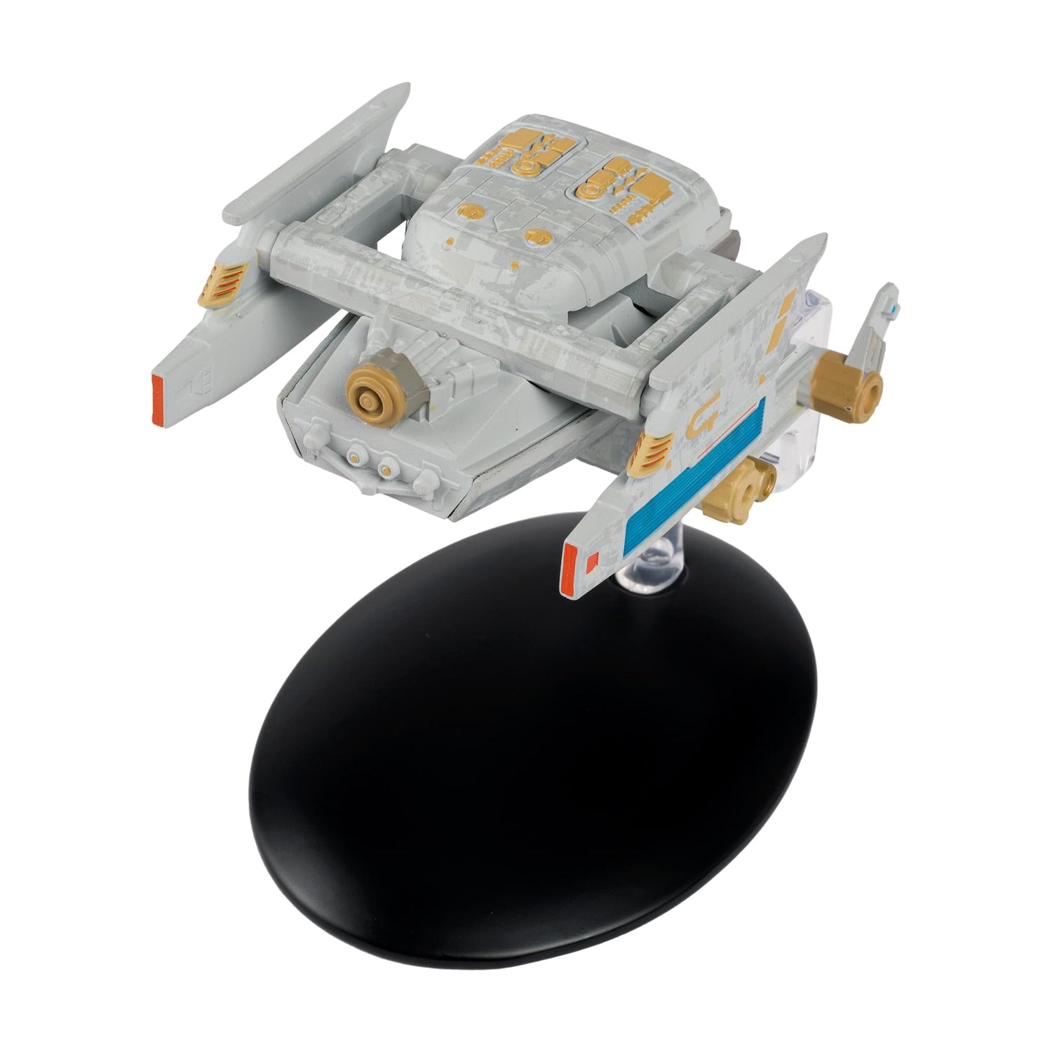 Top-down view highlighting the intricate hull structure and hand-painted markings of the Federation Tug