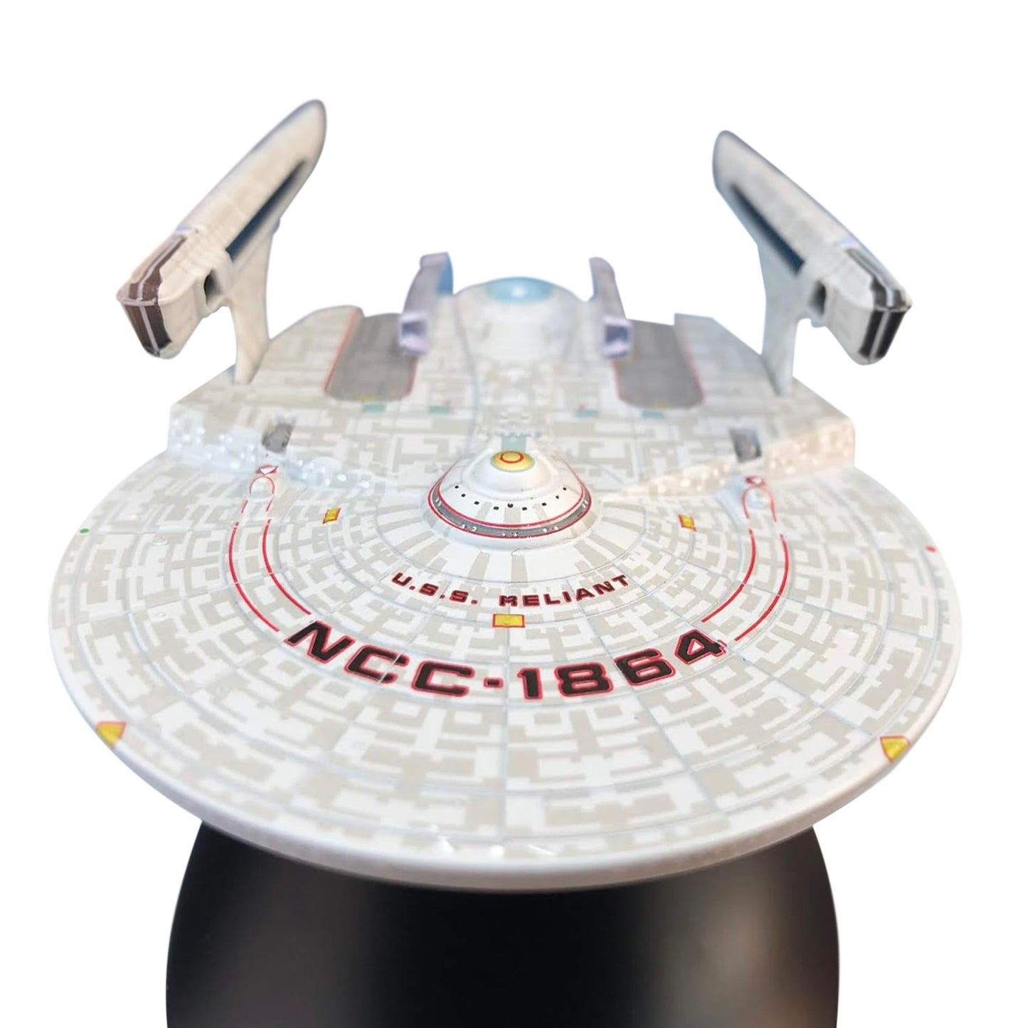 Rear view of the die-cast model displaying impulse engines and registry markings