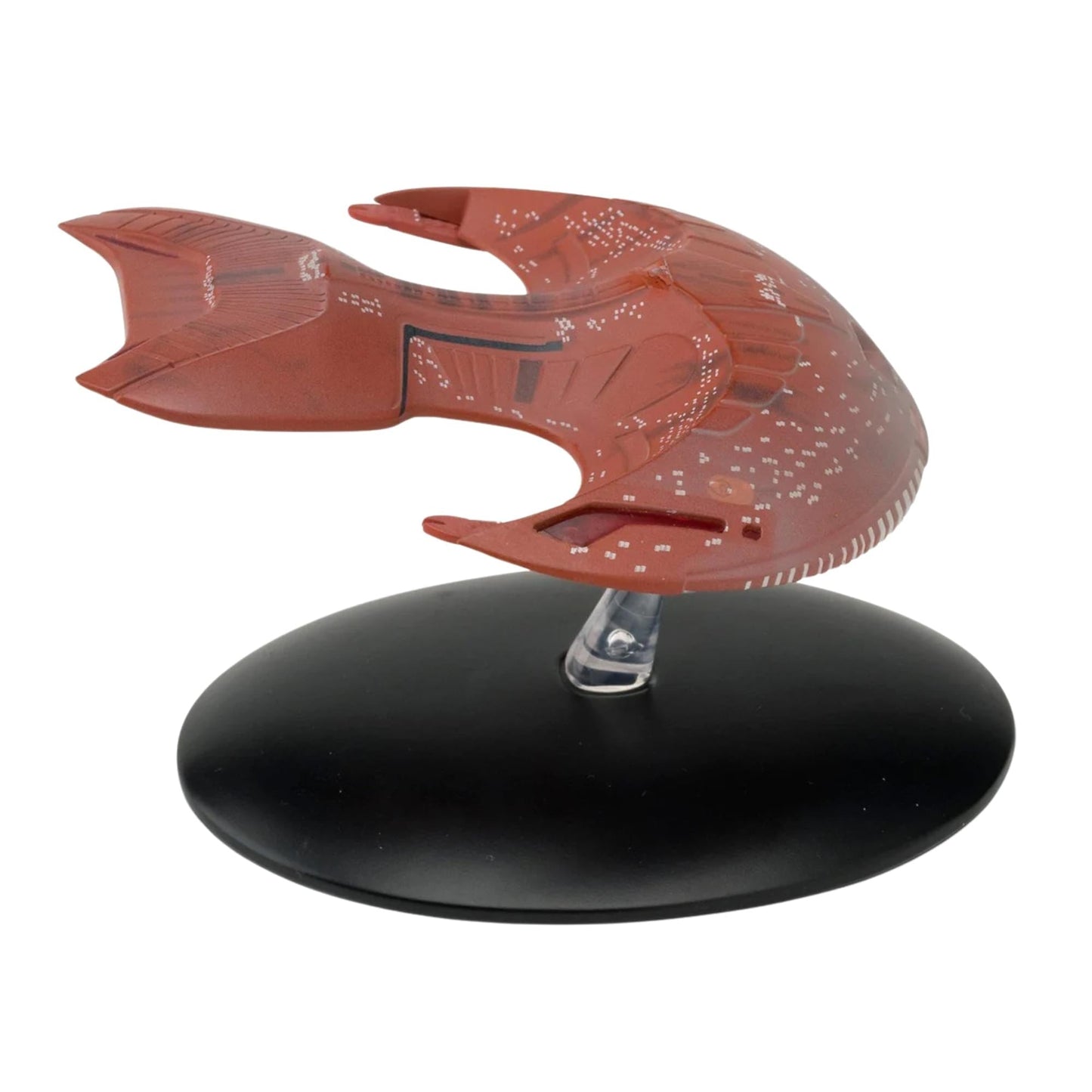 Top-down view of the Ferengi Marauder model showcasing the intricate paneling and command bridge layout