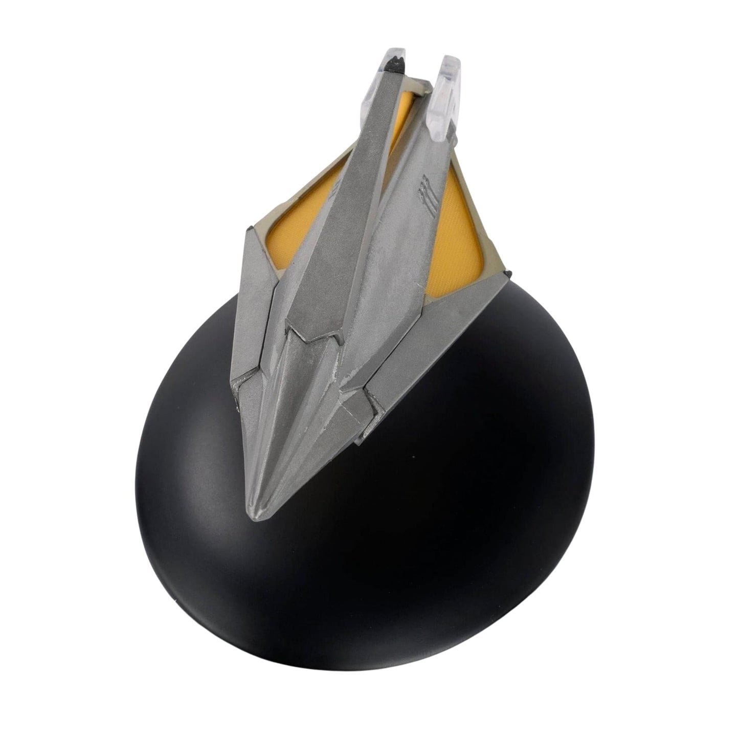 Top-down view of the Tholian ship replica showcasing its crystalline hull geometry and markings