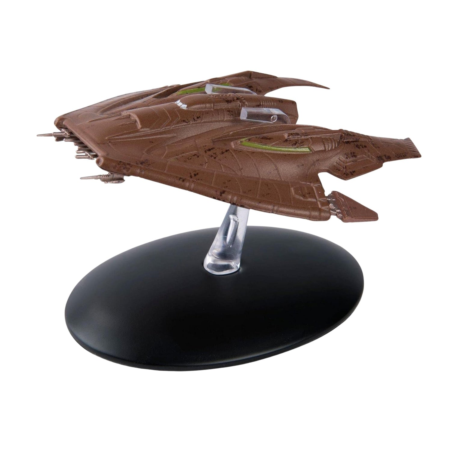 Close-up detail shot of the cockpit and hand-painted weathering on the hull