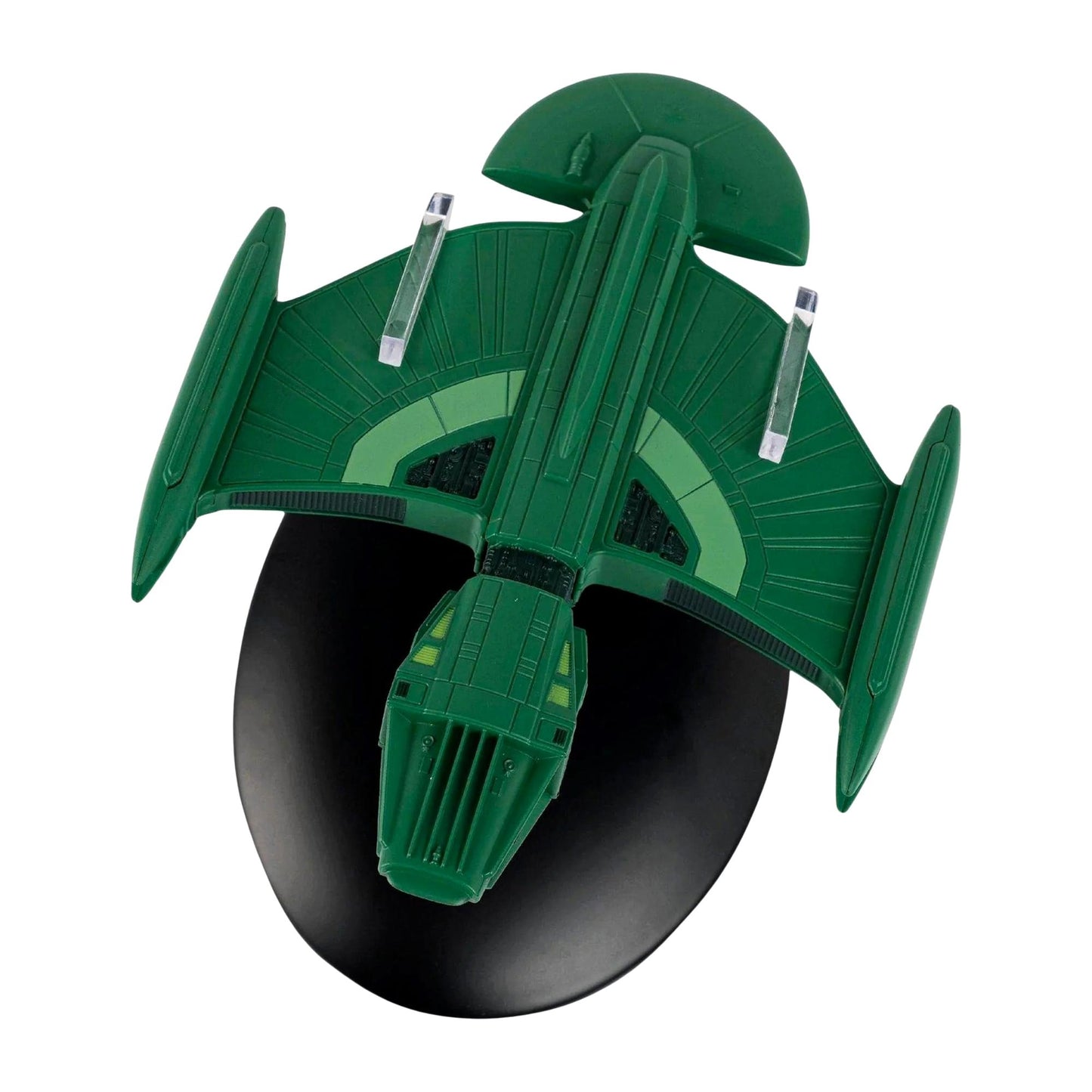 Close-up detail shot of the Romulan science vessel bridge and forward command section