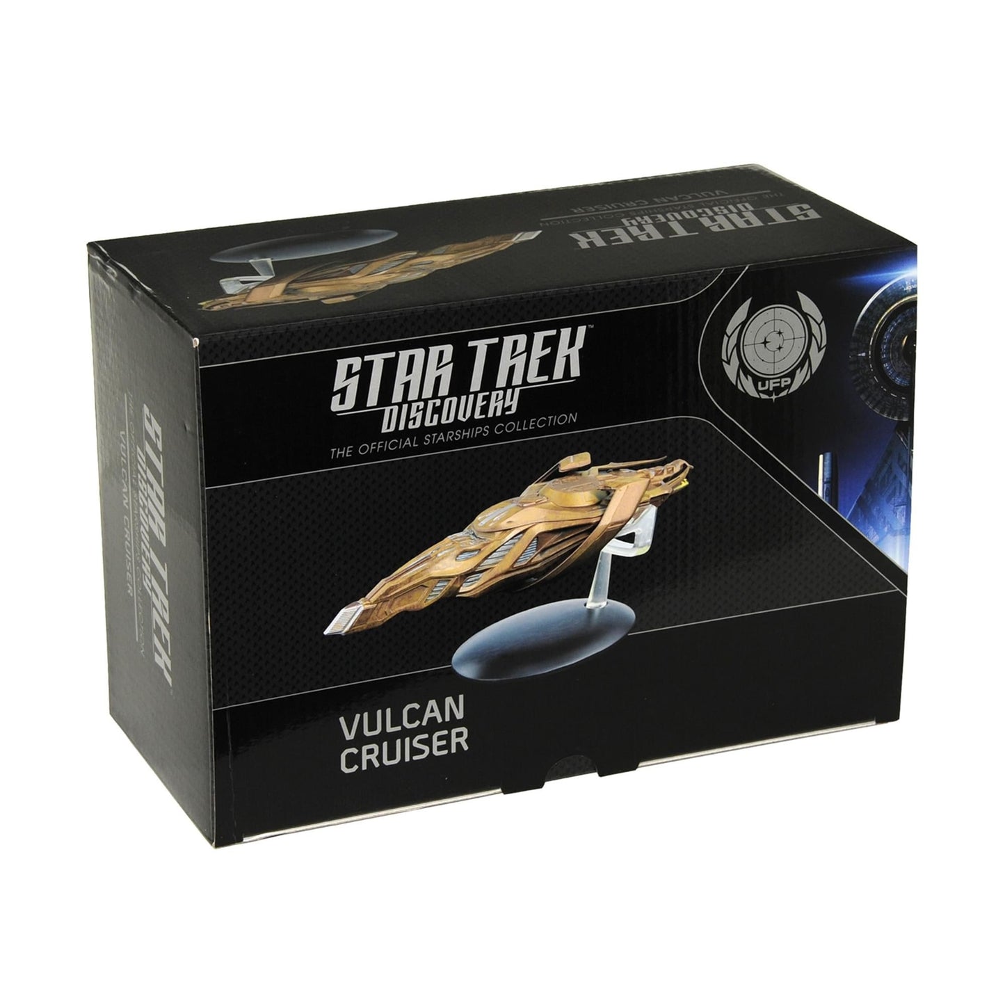 Packaging box showing the Star Trek: Discovery branding alongside the enclosed collectible model