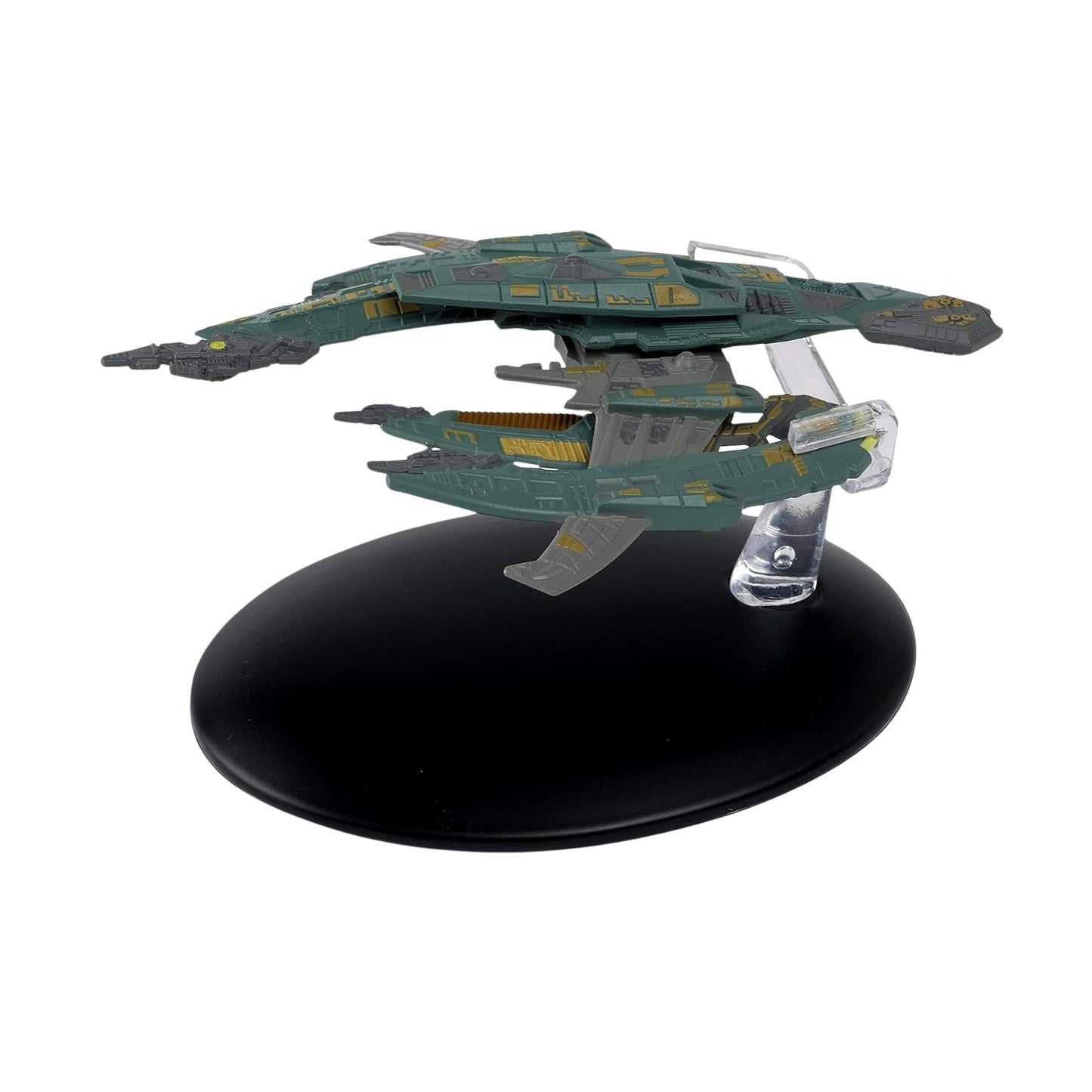 Rear view of the starship model displaying engine detailing and component layout