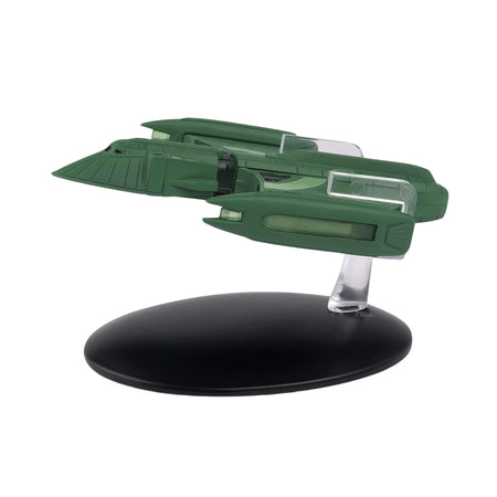 Top-down view of the Romulan Scout model, highlighting the detailed paneling, command bridge placement, and precise wing geometry.
