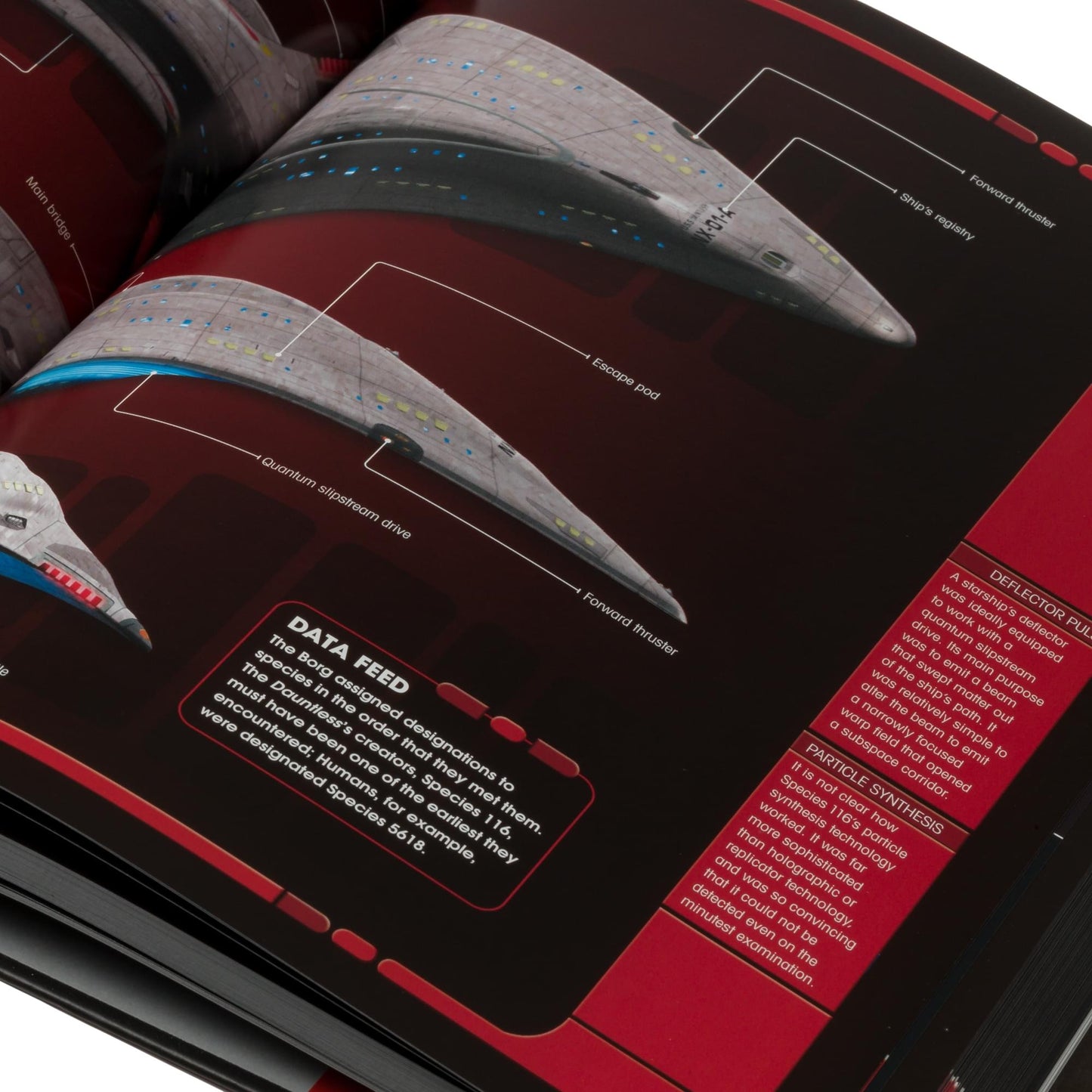 Close-up shot of the book spine showing the official Star Trek Shipyards title and volume numbering