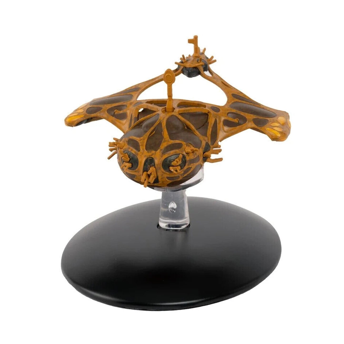 Top-down dorsal view of the Hierarchy starship replica, highlighting the intricate panel lines and central command section