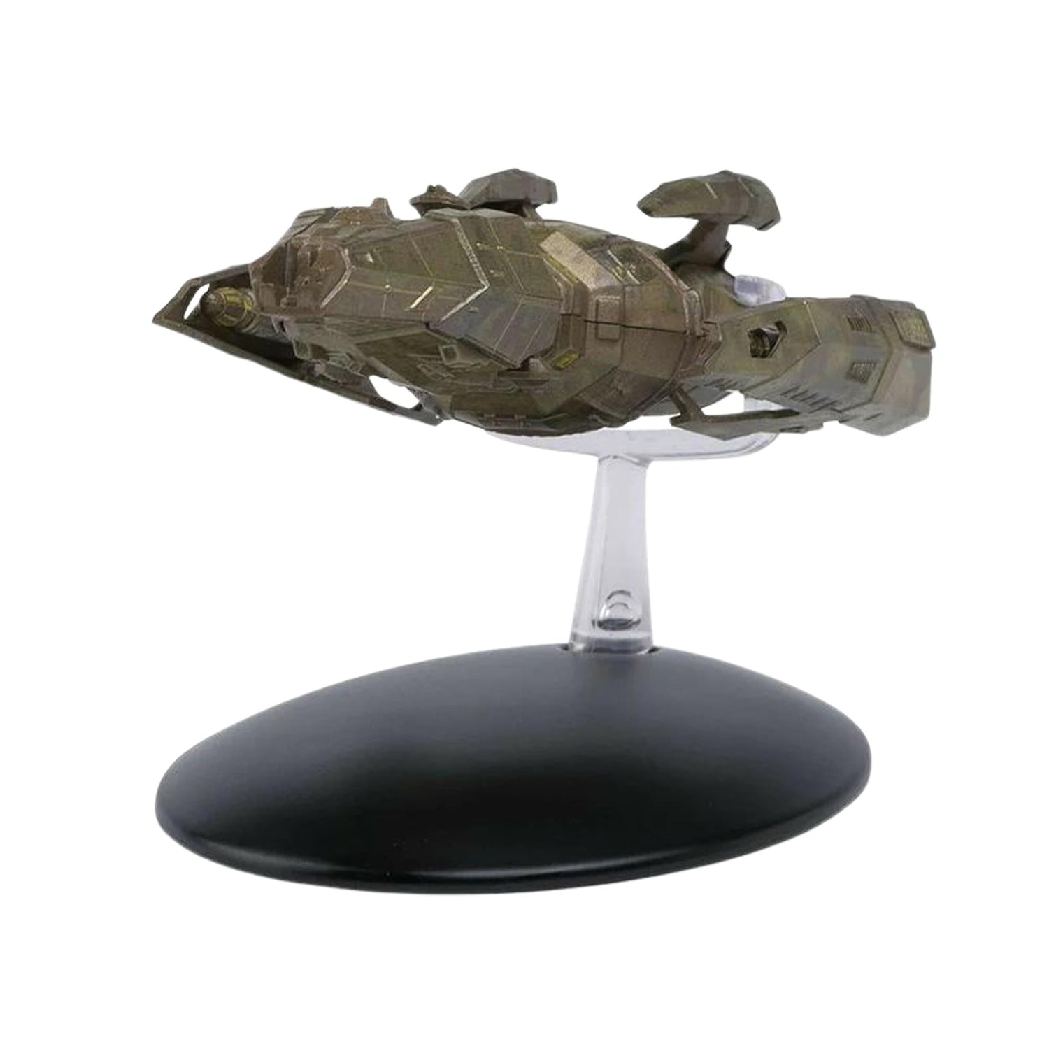Rear view of the Hirogen Hunter model showing impulse engine housings and detailed hull paneling