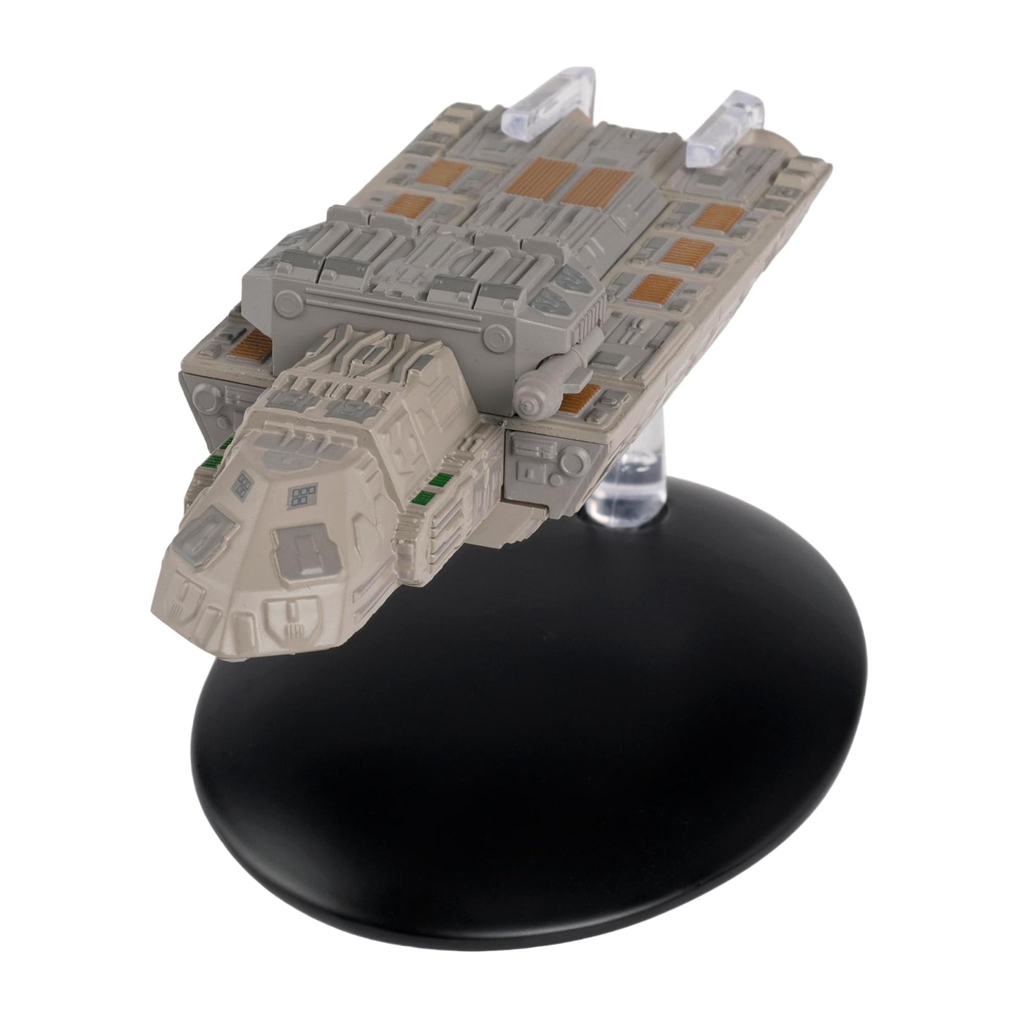 Starboard side angle of the SS Xhosa collectible ship showcasing the primary hull and nacelle geometry