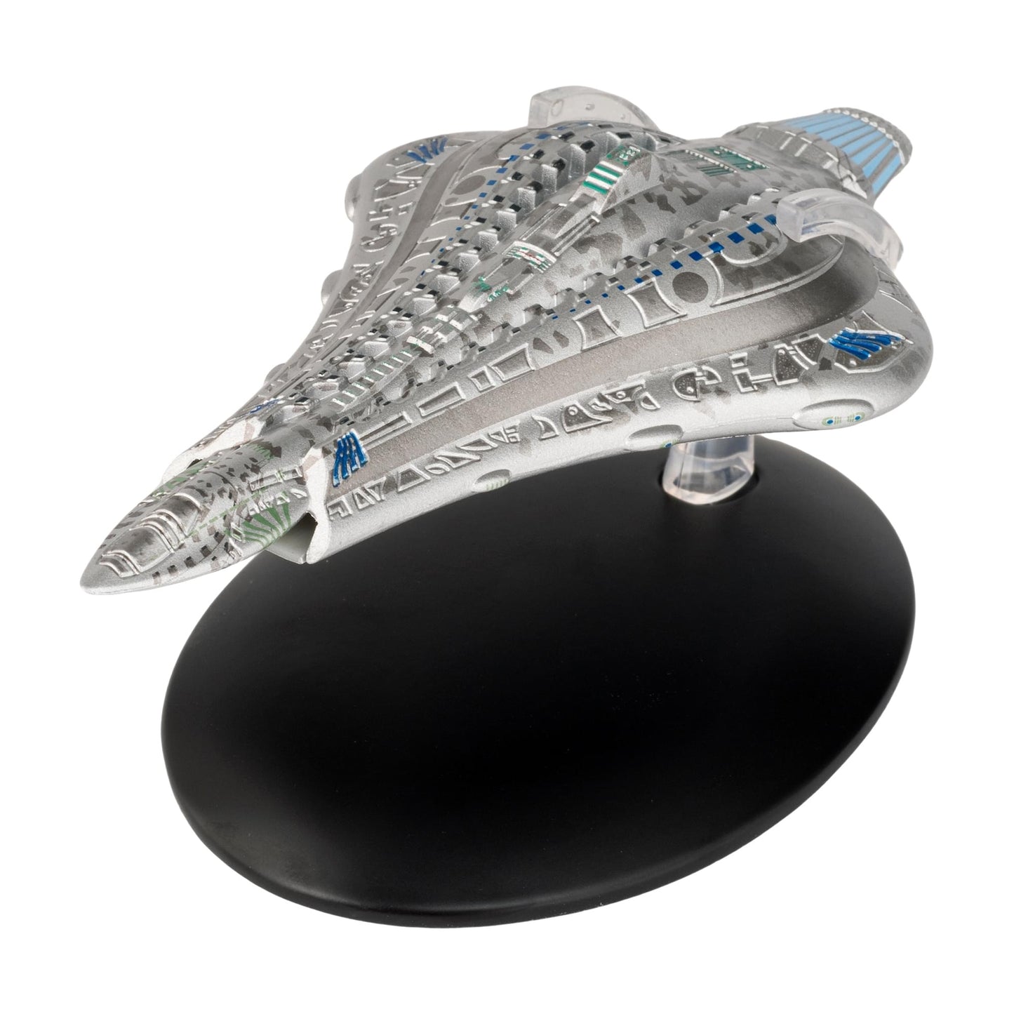 Rear view of the Voth City Ship replica, displaying its massive transwarp propulsion array and engine detailing