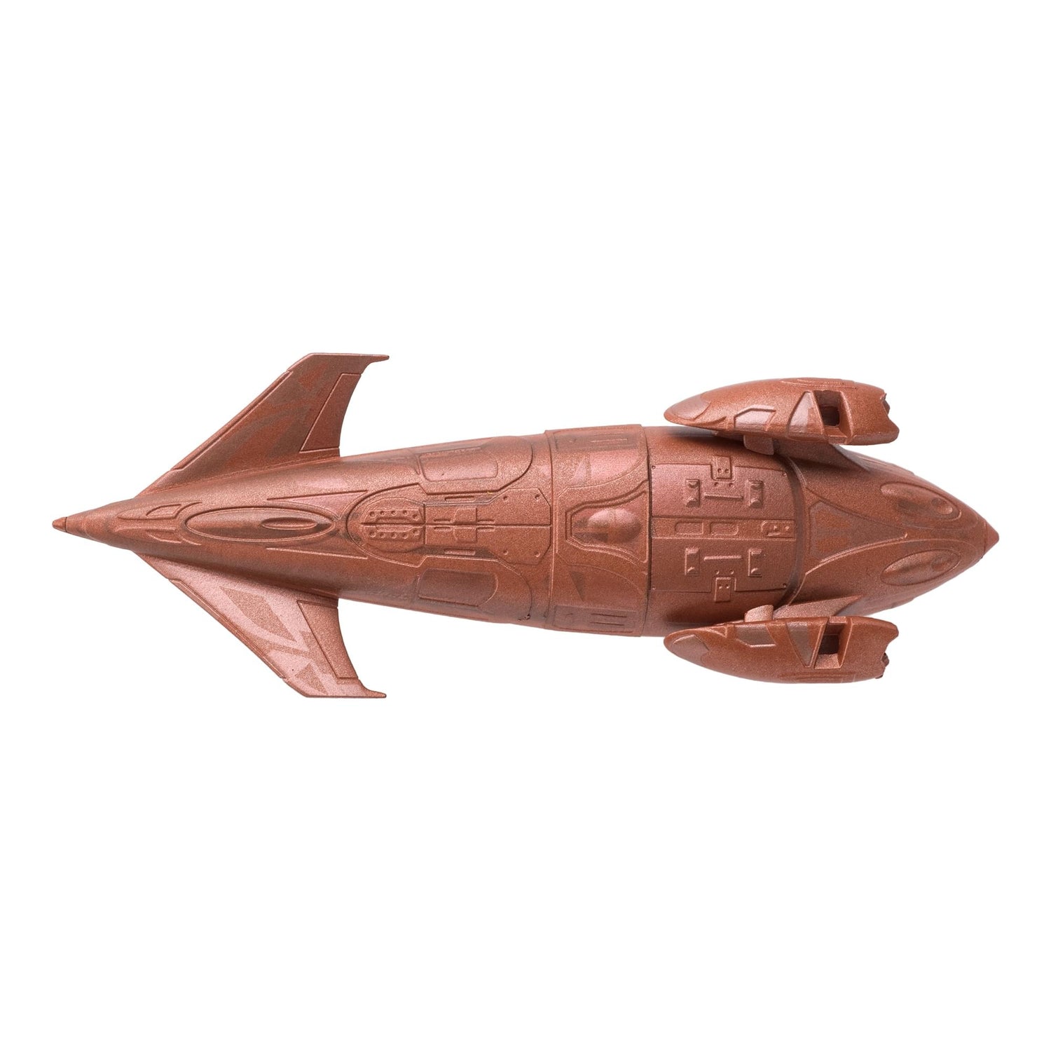 Underside view of the die-cast Vulcan Dvahl model, featuring official collection registry and licensing details