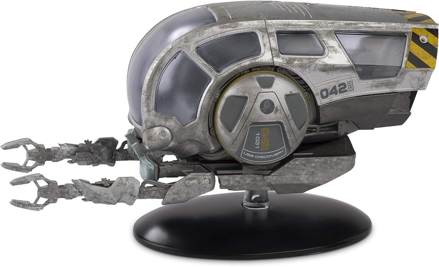 Top-down view of the Worker Bee replica highlighting the detailed manipulator arms and utility pod hull structure