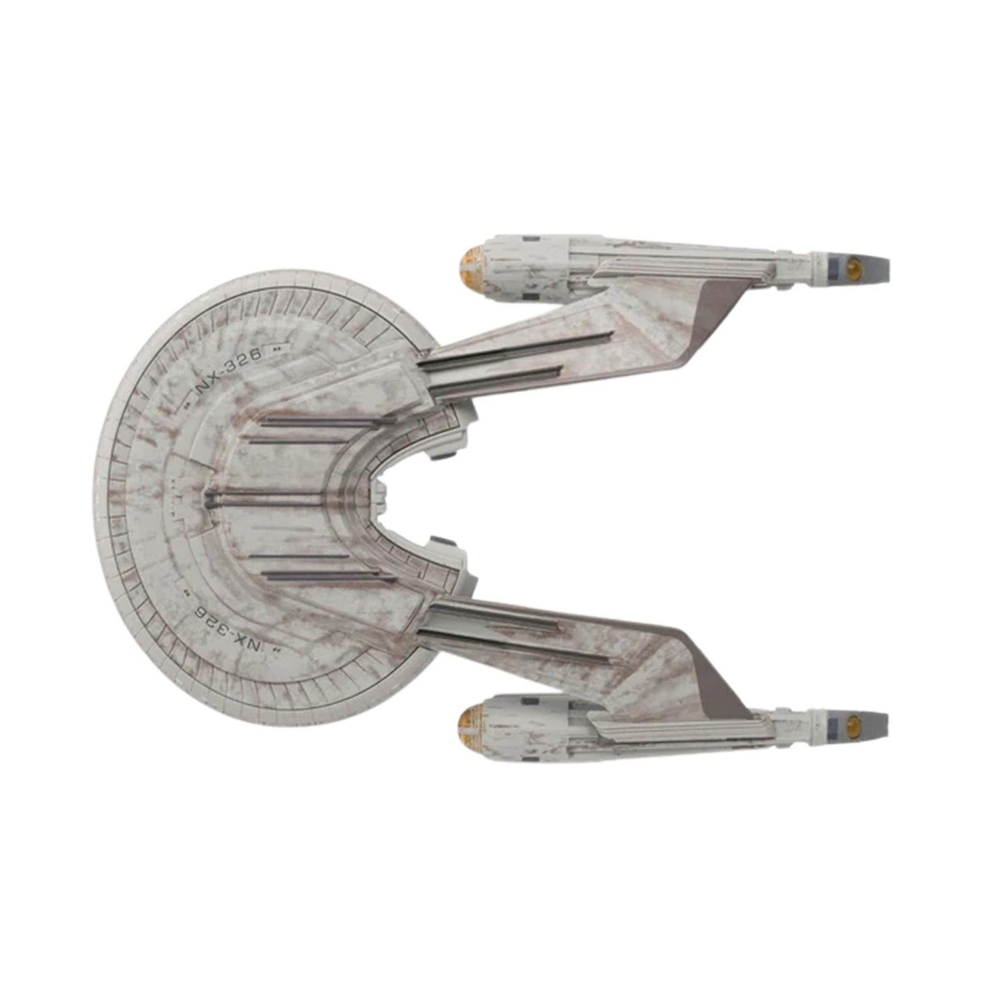 Angle shot of the USS Franklin mounted on its official display stand