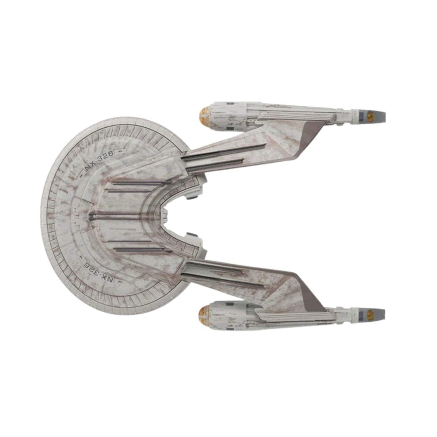 Angle shot of the USS Franklin mounted on its official display stand