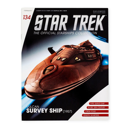 Front cover of the Star Trek Vulcan Survey Ship magazine featuring artwork of the 20th-century vessel