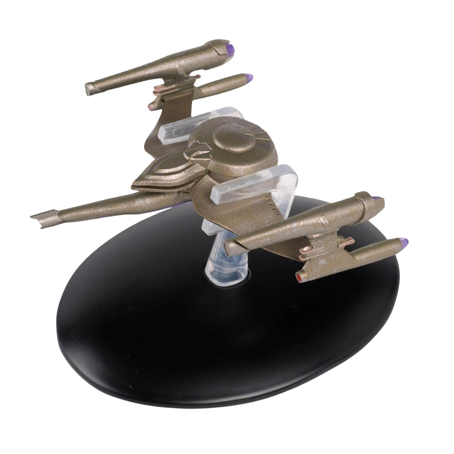 Rear profile of the Gorn starship model showcasing engine and structural design