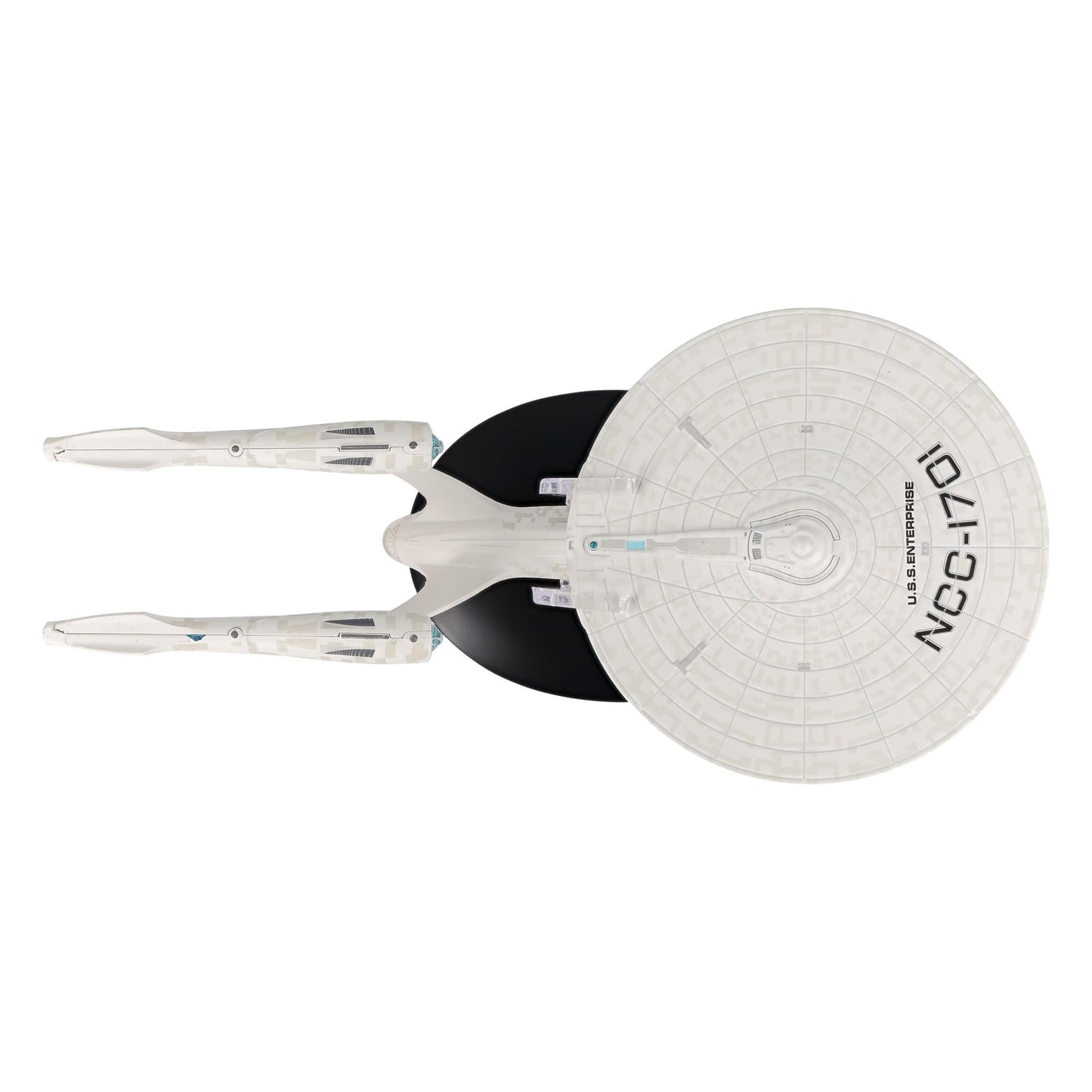 Angle shot focusing on the bridge module and forward hull sections of the vessel