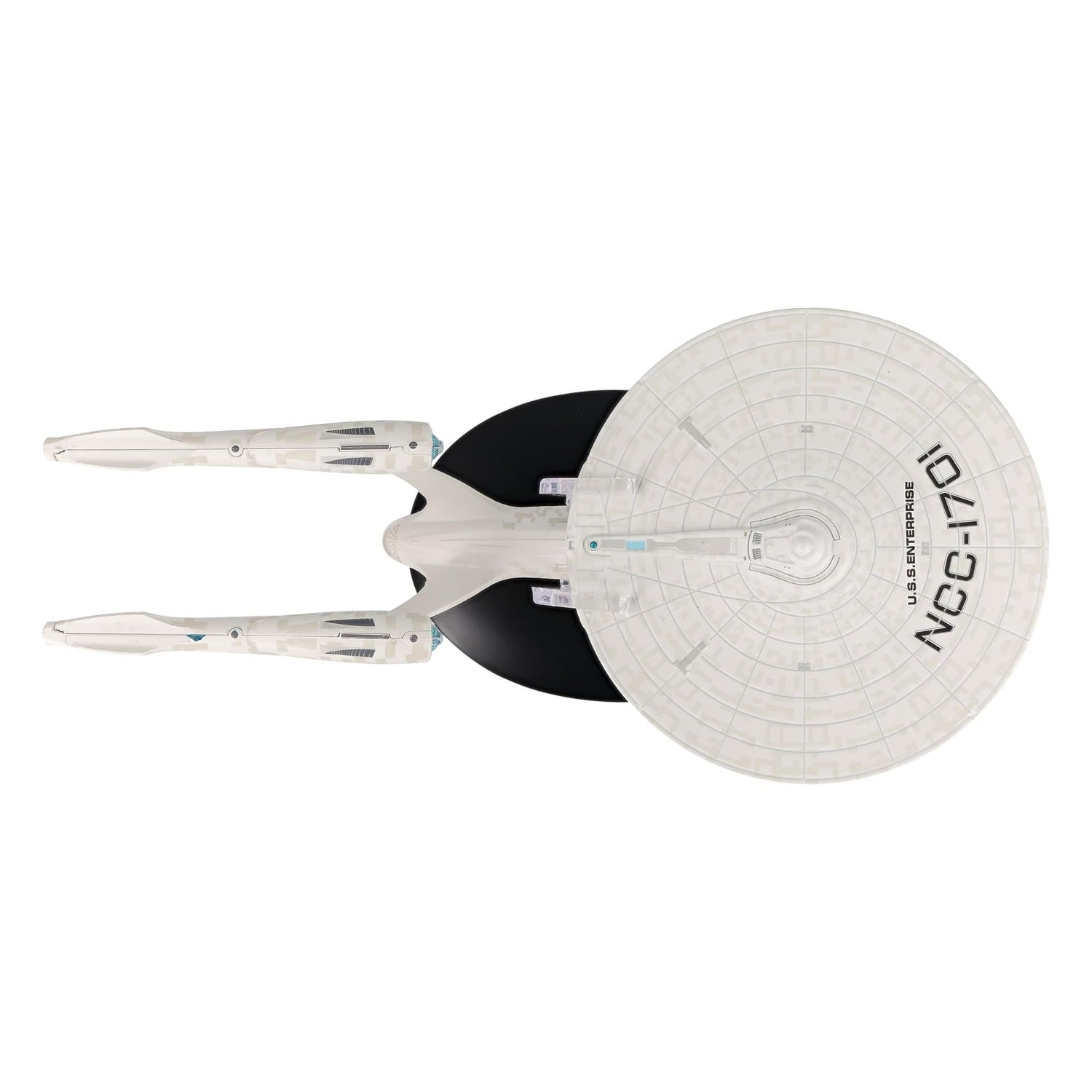 Angle shot focusing on the bridge module and forward hull sections of the vessel