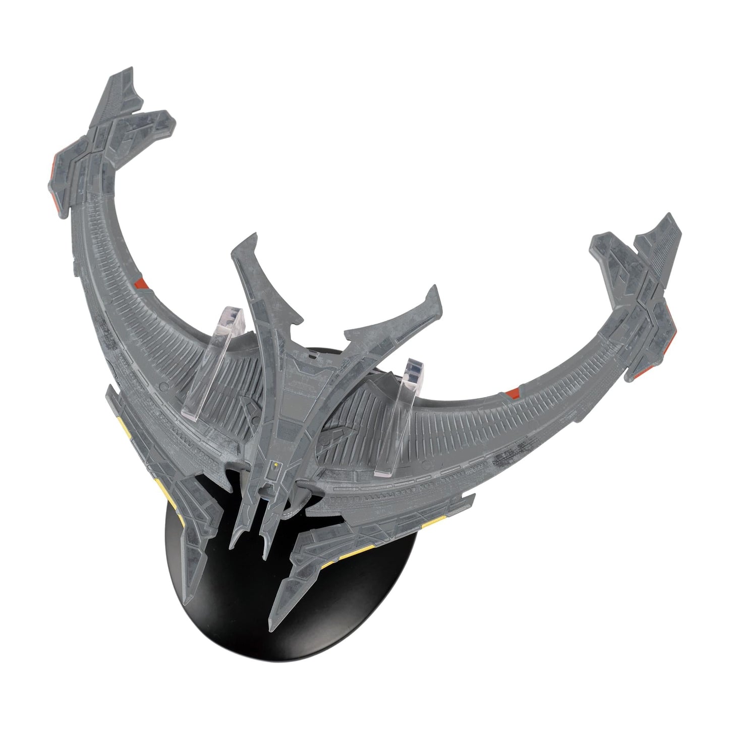 Close-up profile shot of the Son'a Battleship collector model emphasizing its streamlined war-vessel silhouette