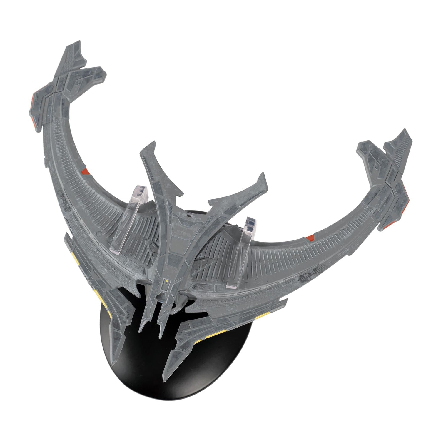 Close-up profile shot of the Son'a Battleship collector model emphasizing its streamlined war-vessel silhouette