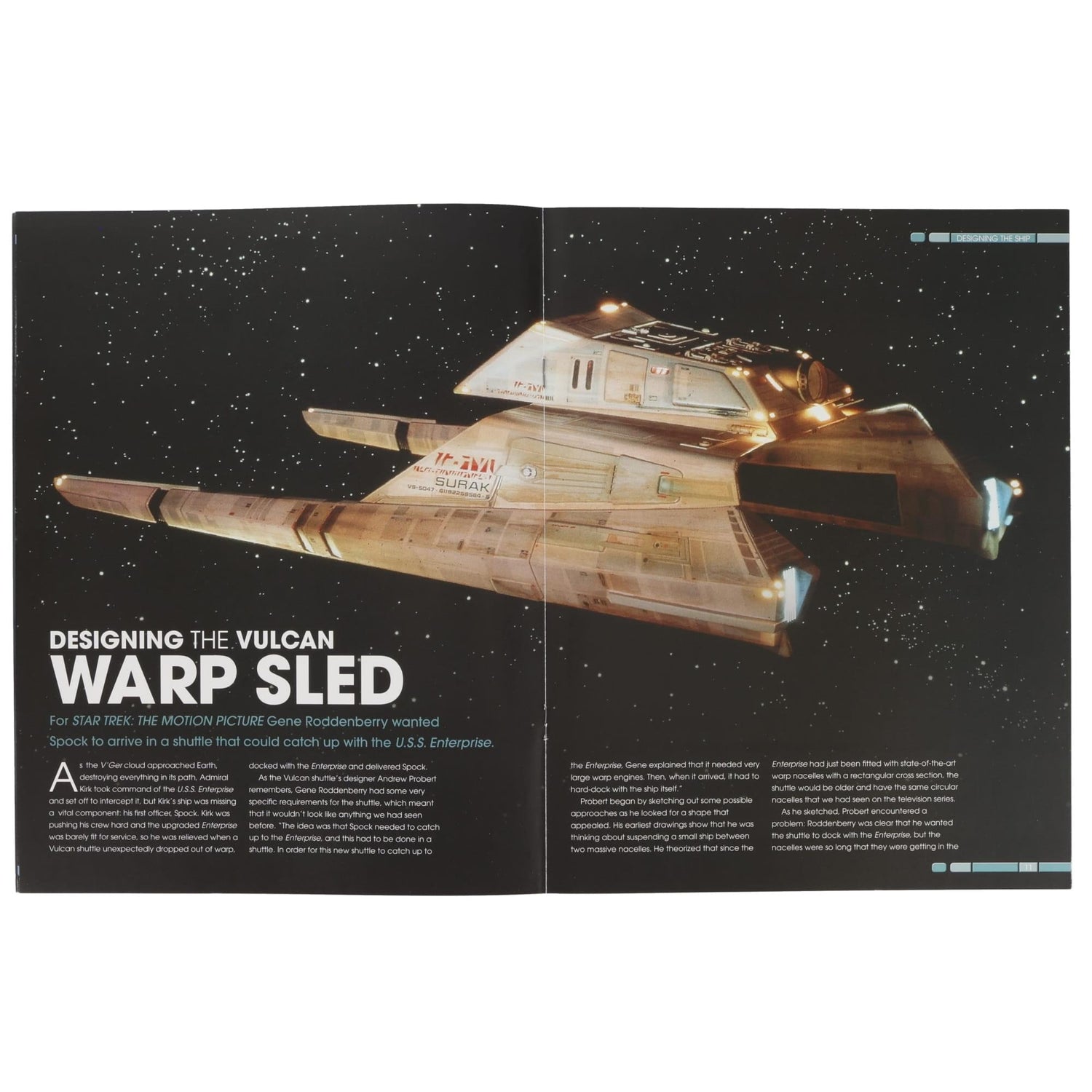 Close-up photograph of accompanying collectible model imagery displayed alongside the publication text