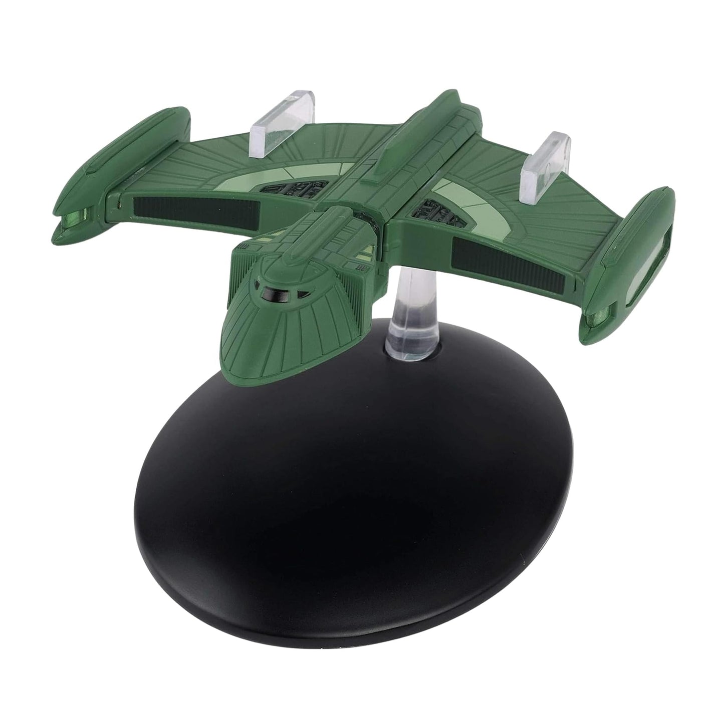 Rear view of the starship replica, displaying the propulsion engine details and hull textures rendered in hand-painted tones.