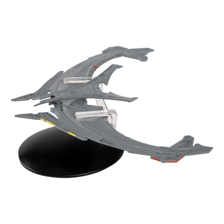Top-down view of the Son'a Battleship starship replica highlighting its intricate hull plating and panel details