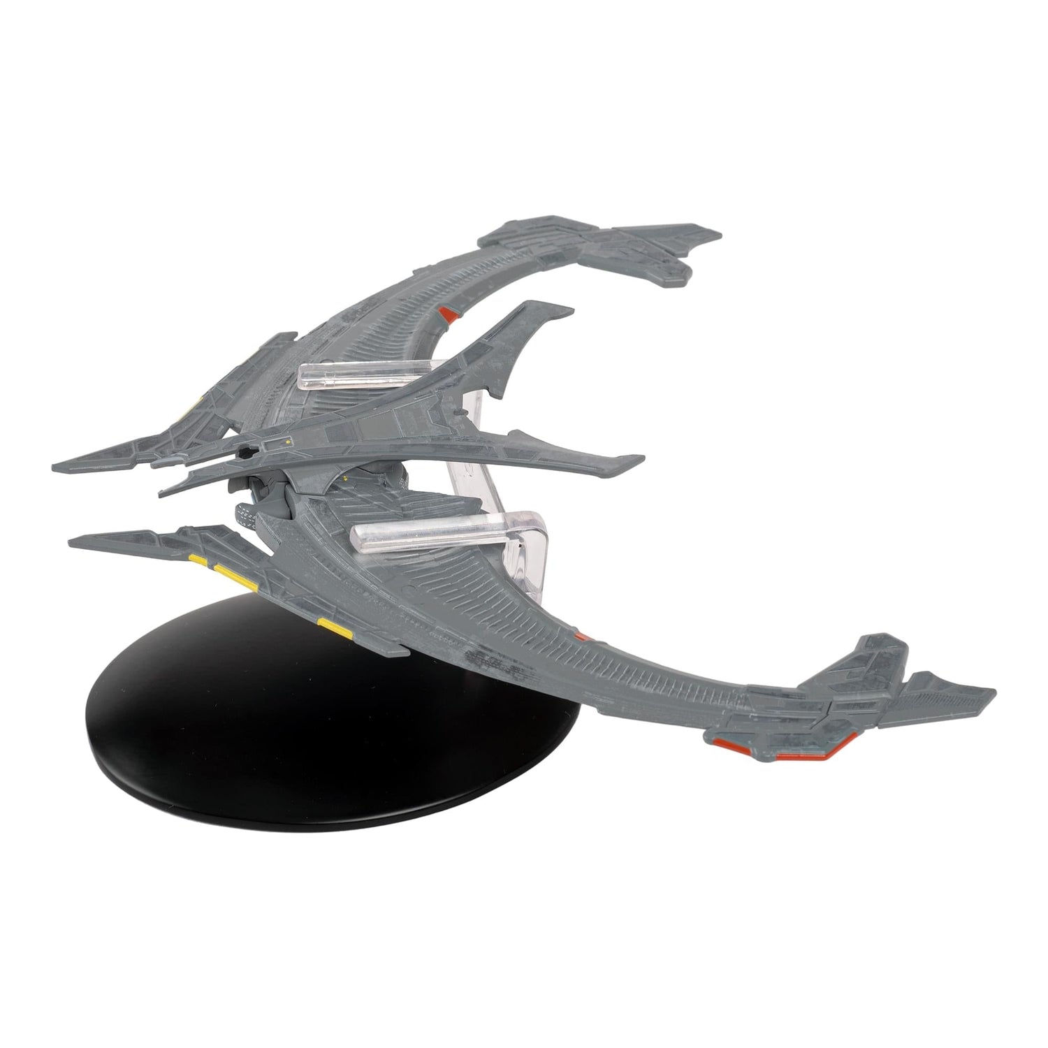 Top-down view of the Son'a Battleship starship replica highlighting its intricate hull plating and panel details