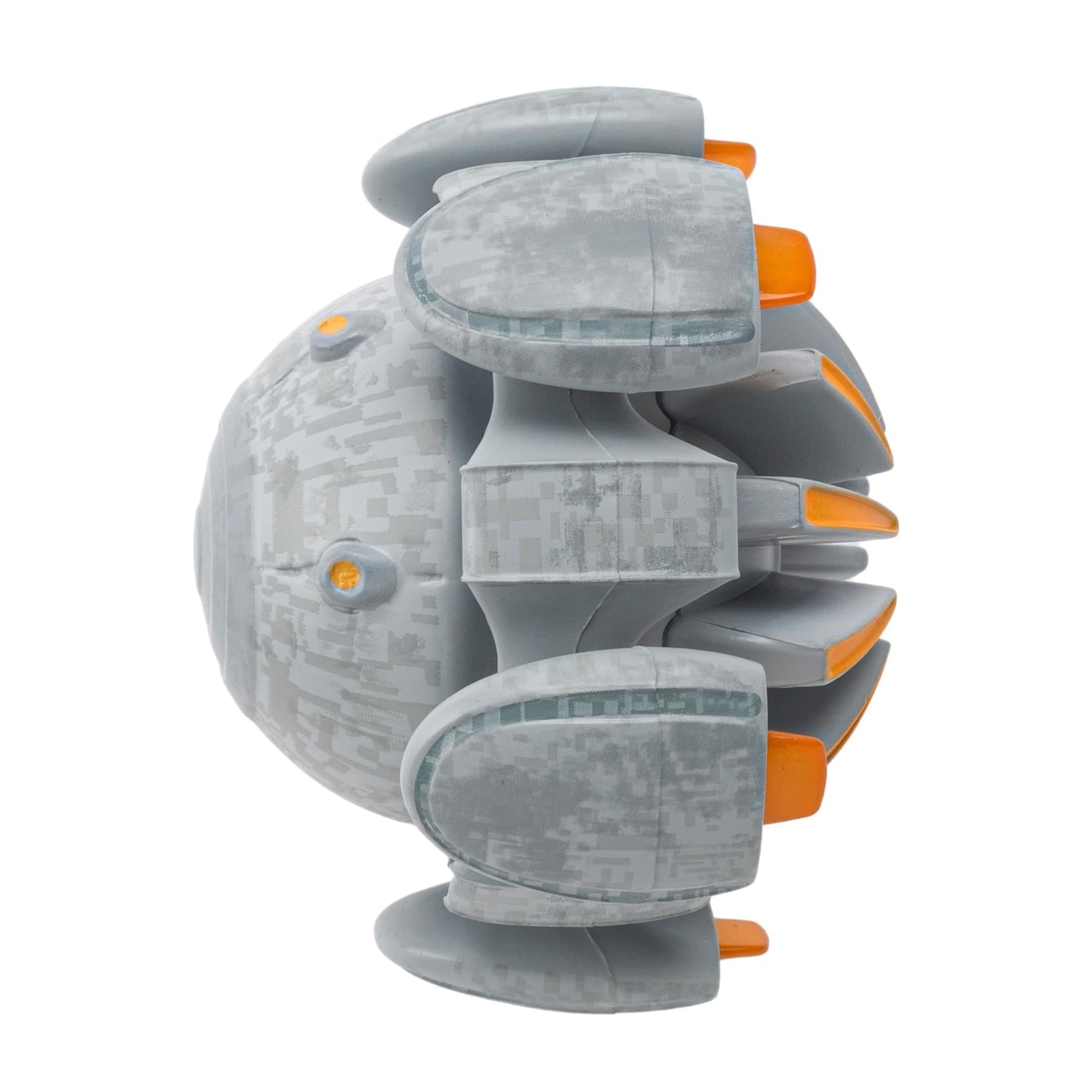 Close-up of the sculpted command bridge and upper hull structure of the Eaglemoss Eymorg vessel replica