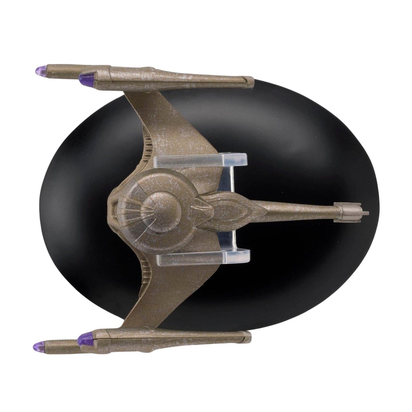 Side profile view of the Star Trek Gorn Vessel display model