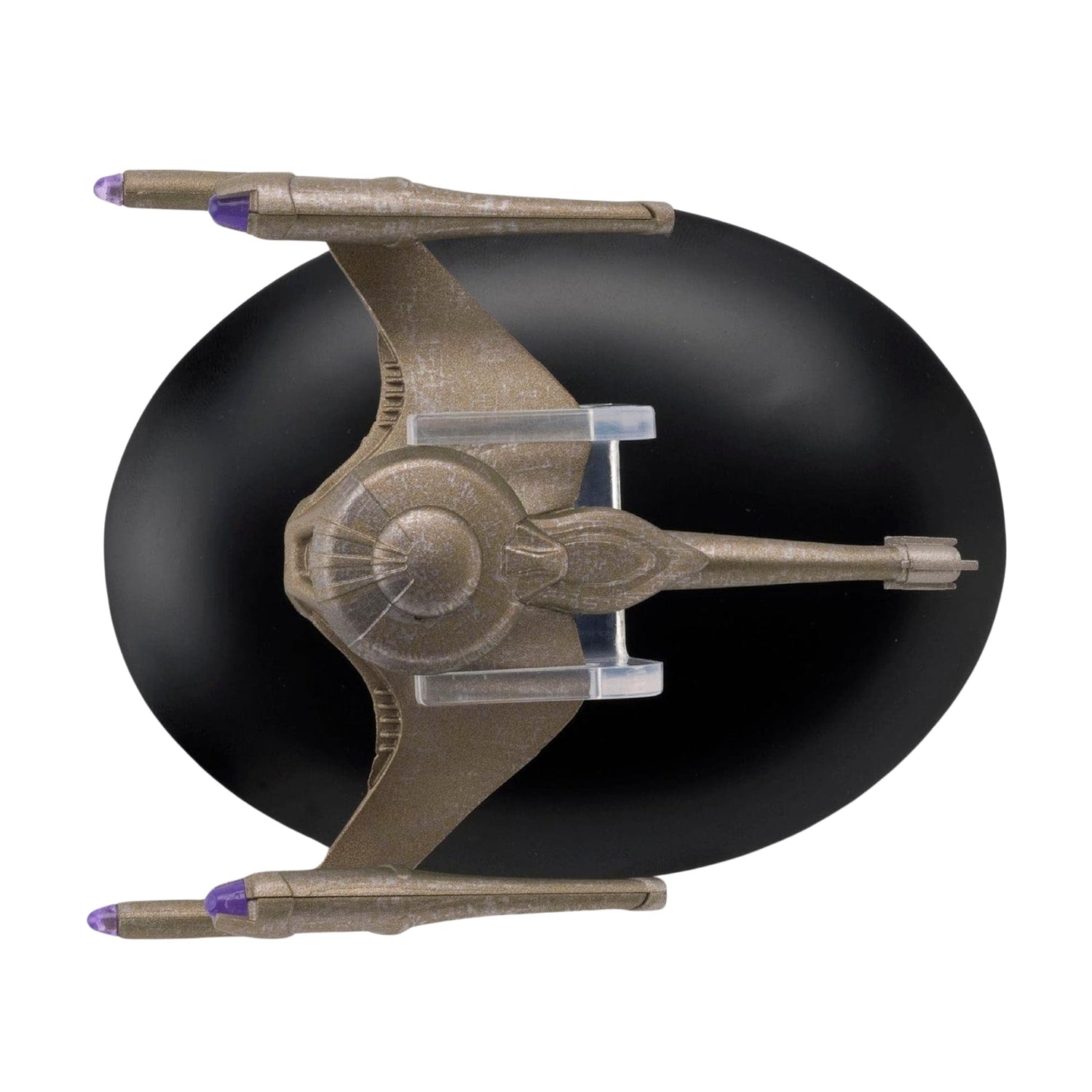 Side profile view of the Star Trek Gorn Vessel display model