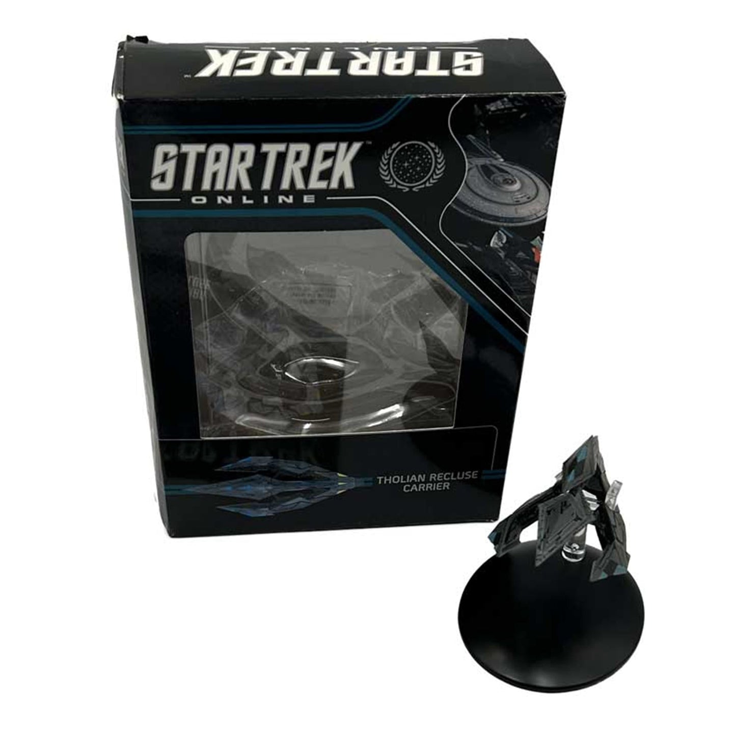 The complete collectible model presented inside its branded packaging box