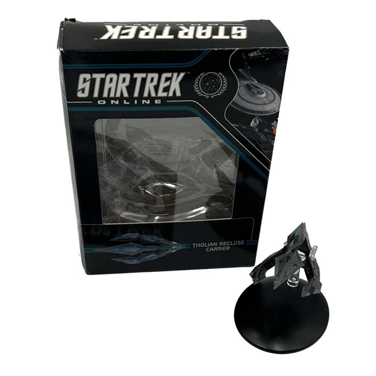 The complete collectible model presented inside its branded packaging box