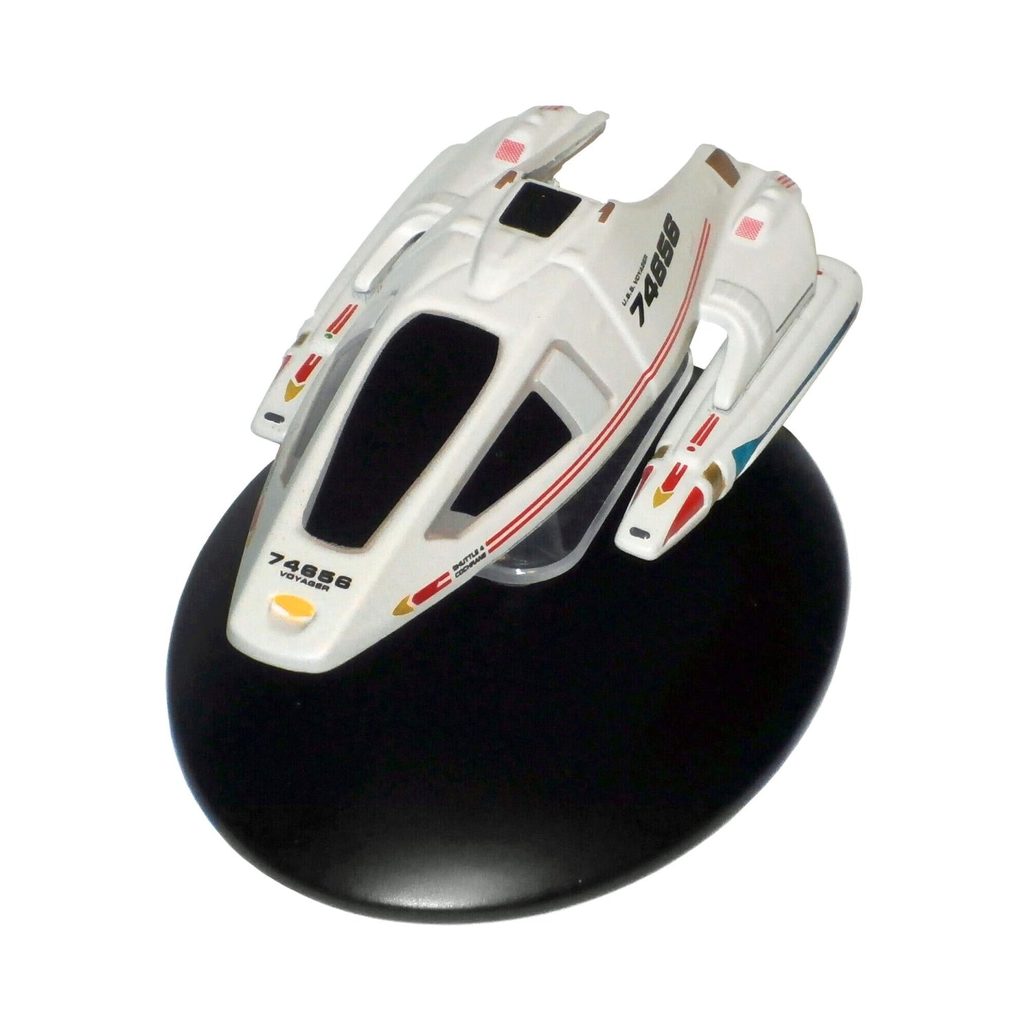 Close-up detail shot of the Cochrane shuttlecraft registry numbers and hand-painted hull accents