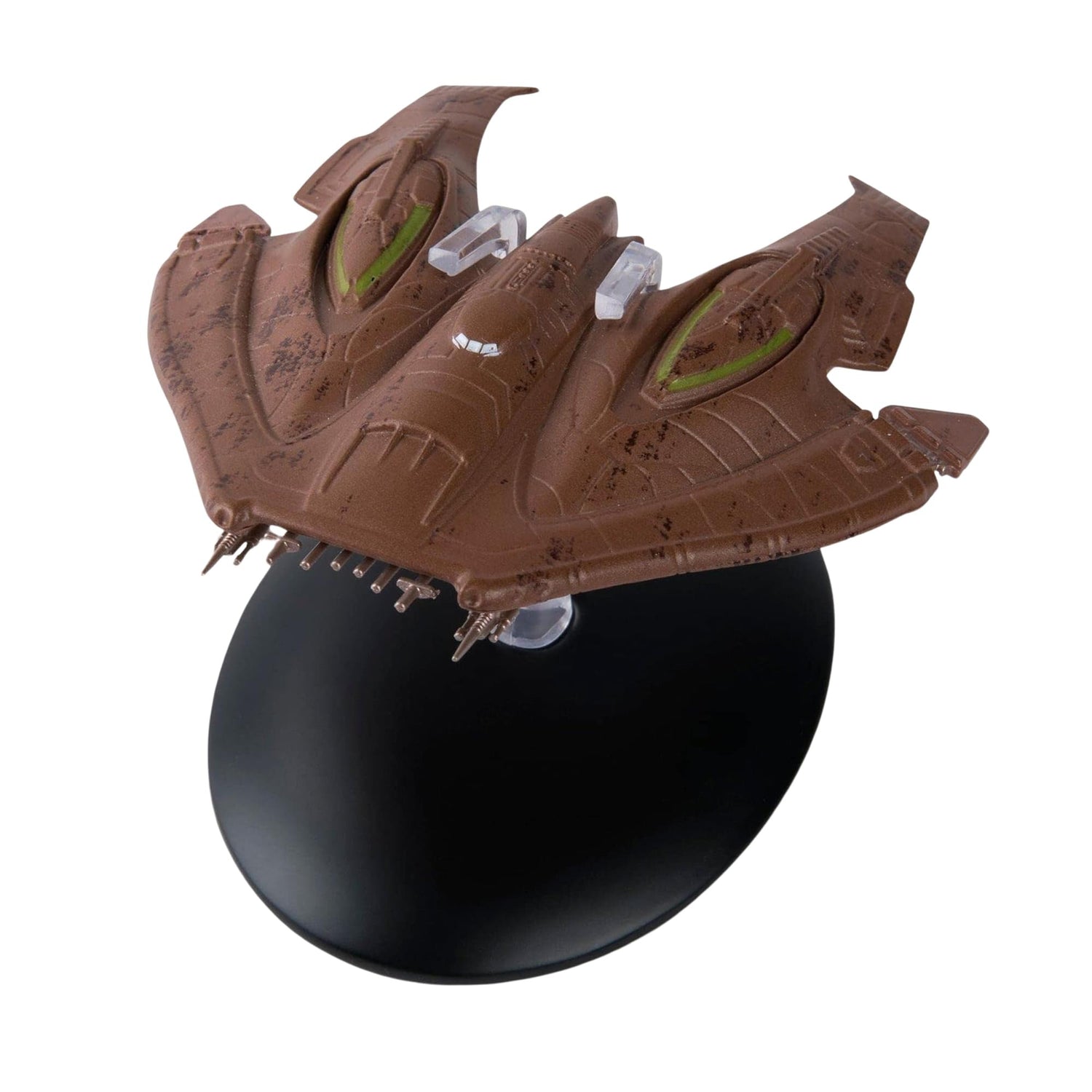 Angled perspective showing the starboard side profile of the Nausicaan fighter collectible