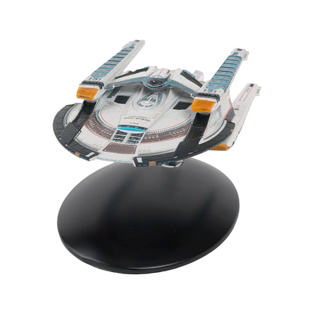 Top-down view of the U.S.S. Europa starship replica showing the saucer section and hull registry markings