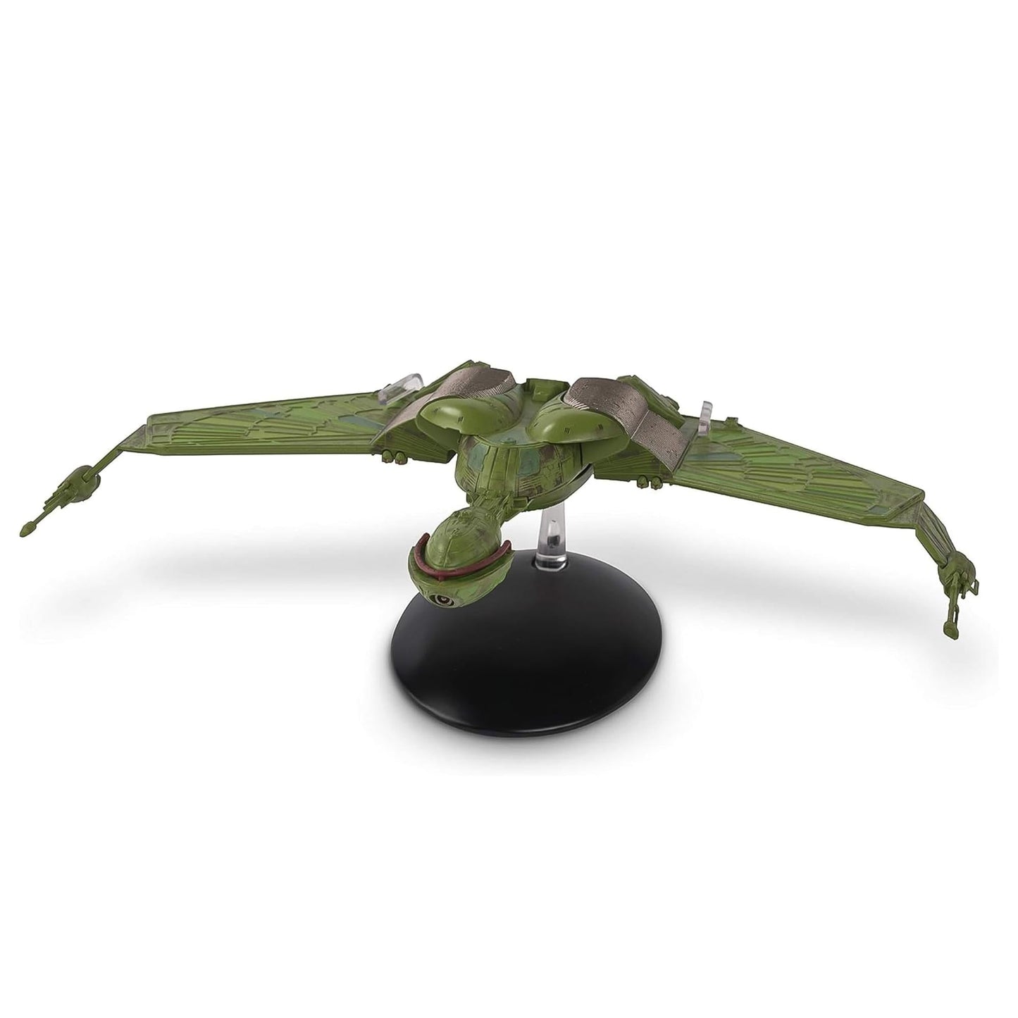 Close-up detail shot of the forward bridge section and weapon mounts on the Klingon vessel