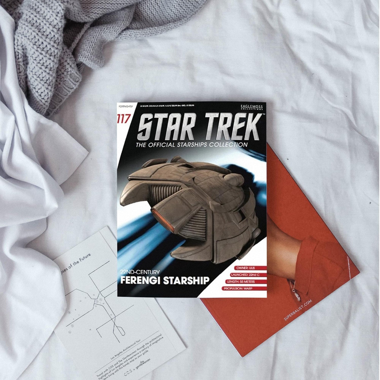 Back cover of the collectible Star Trek publication with series branding and issue details