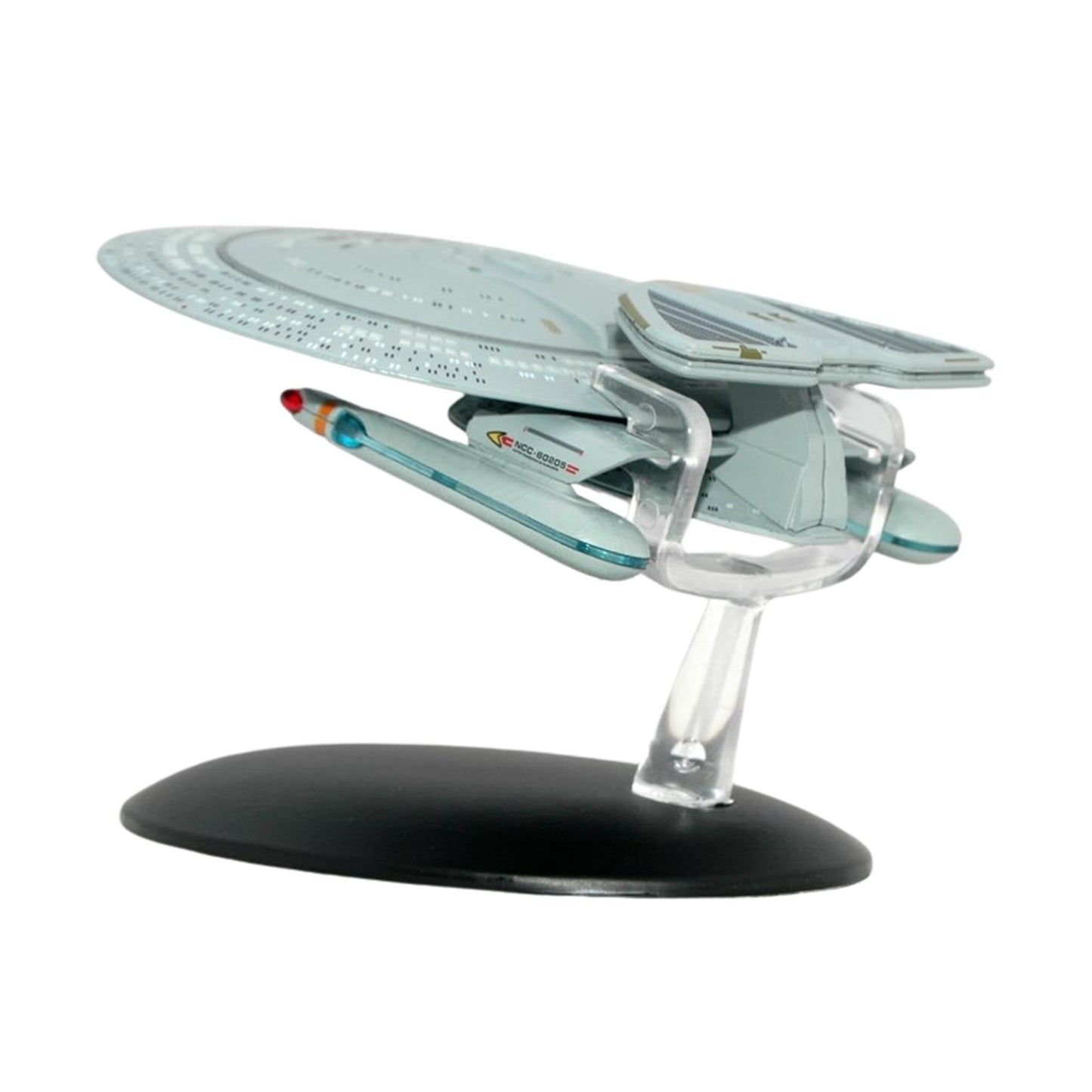 Side profile view displaying the sleek configuration of the Nebula-class vessel
