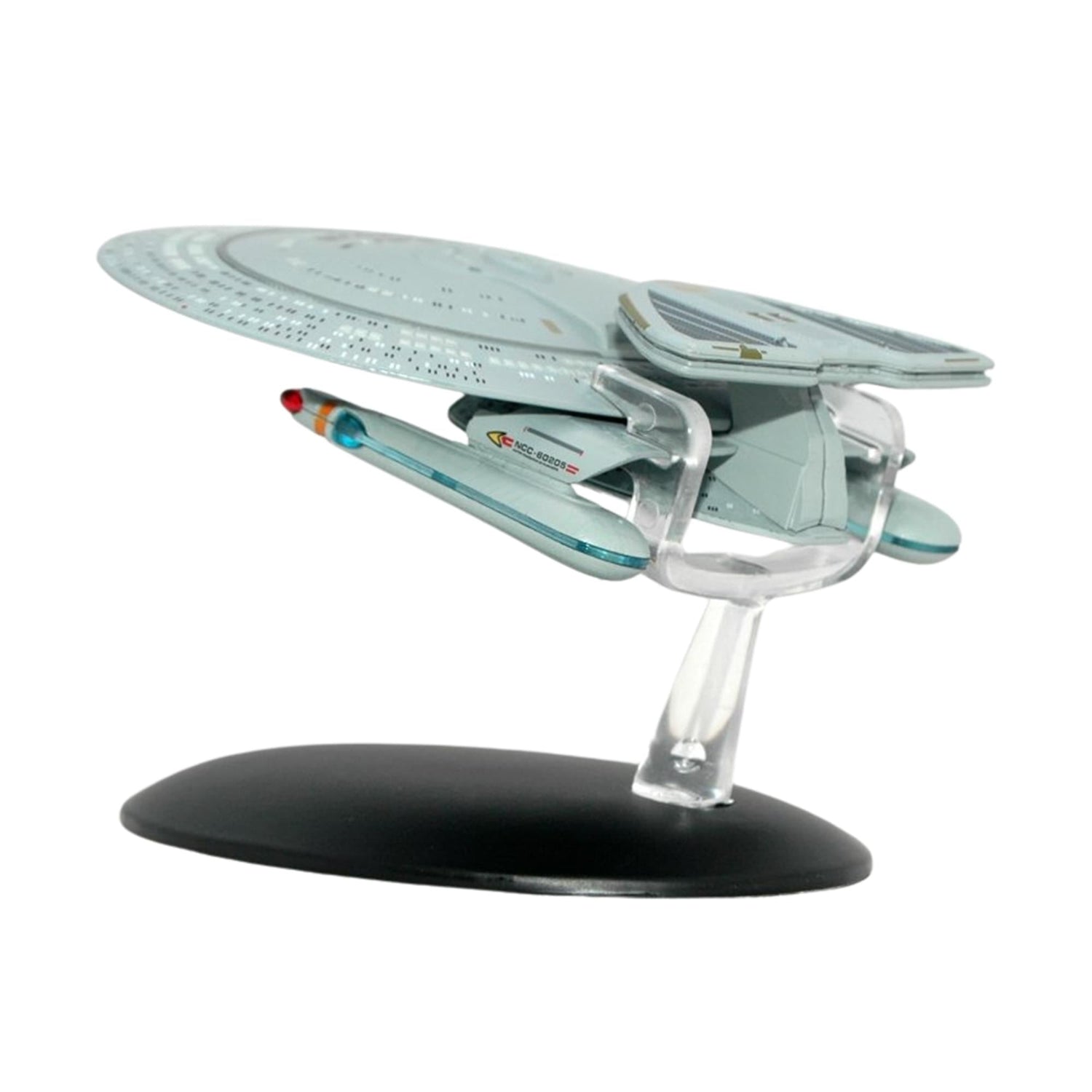 Side profile view displaying the sleek configuration of the Nebula-class vessel