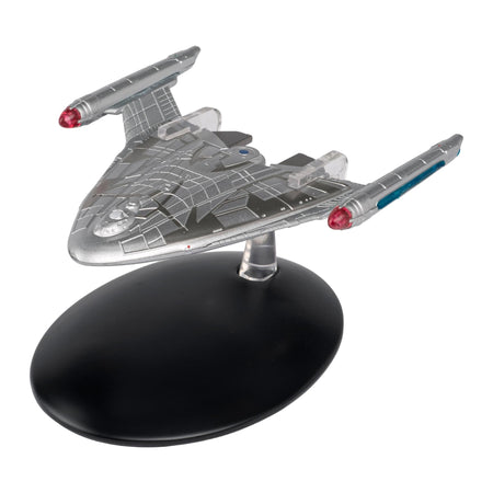 Top-down view of the S.S. Emmette die-cast model highlighting its saucer section and registry markings
