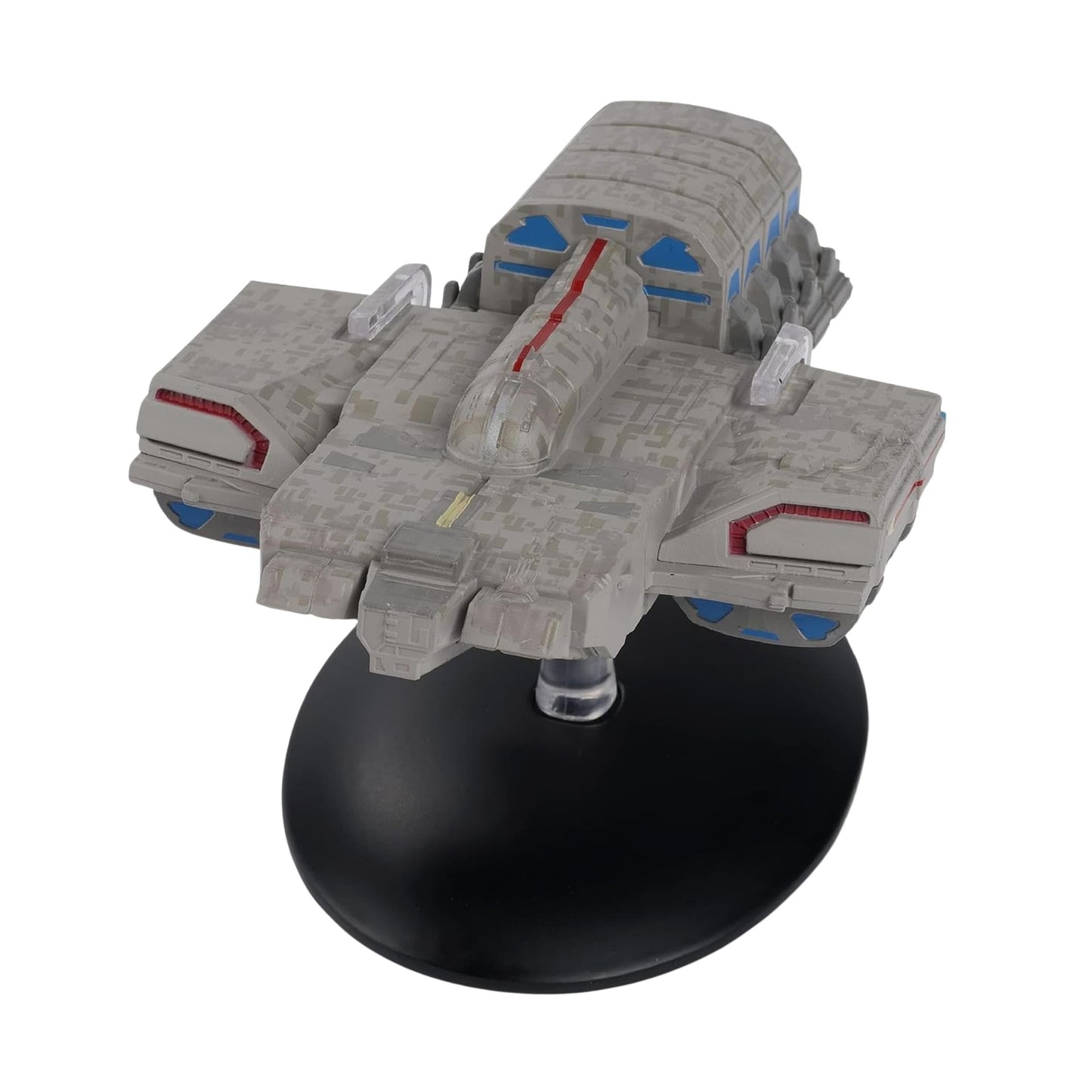 Rear view of the Star Trek Dala ship collectible displaying its propulsion engines and intricate structure.