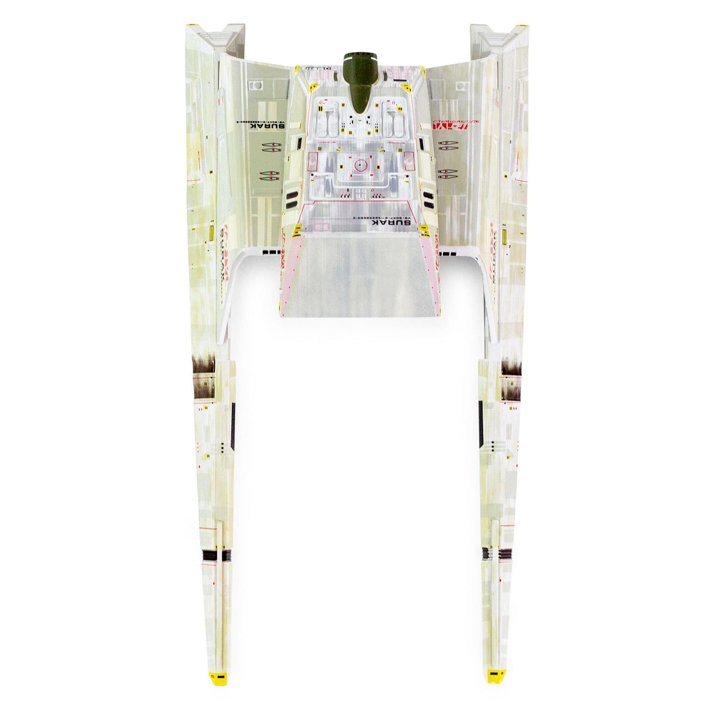 Angled shot of the shuttle posed on its collector display stand