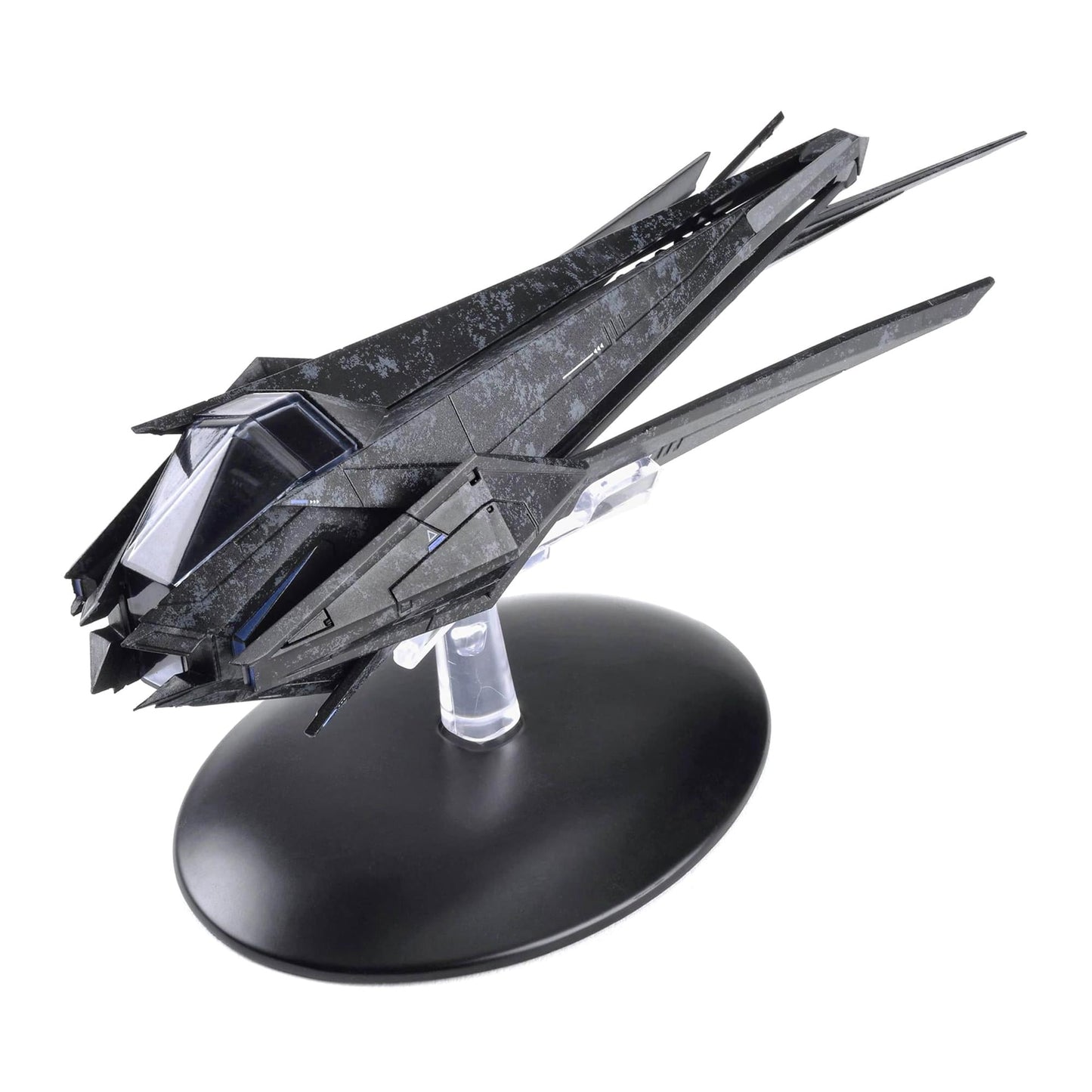 Star Trek: Discovery Baul Fighter die-cast model viewed from the front, showing its angular hull plating and weapon arrays