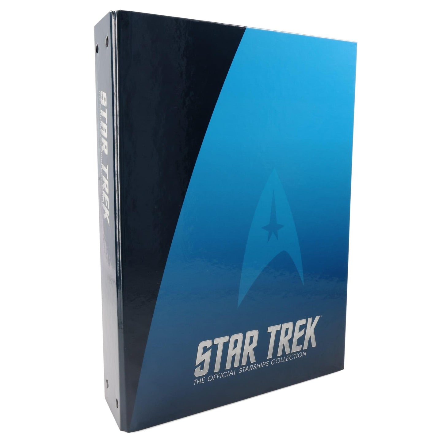 Front view of the Eaglemoss Star Trek starship collection binder featuring iconic starship renders on the cover