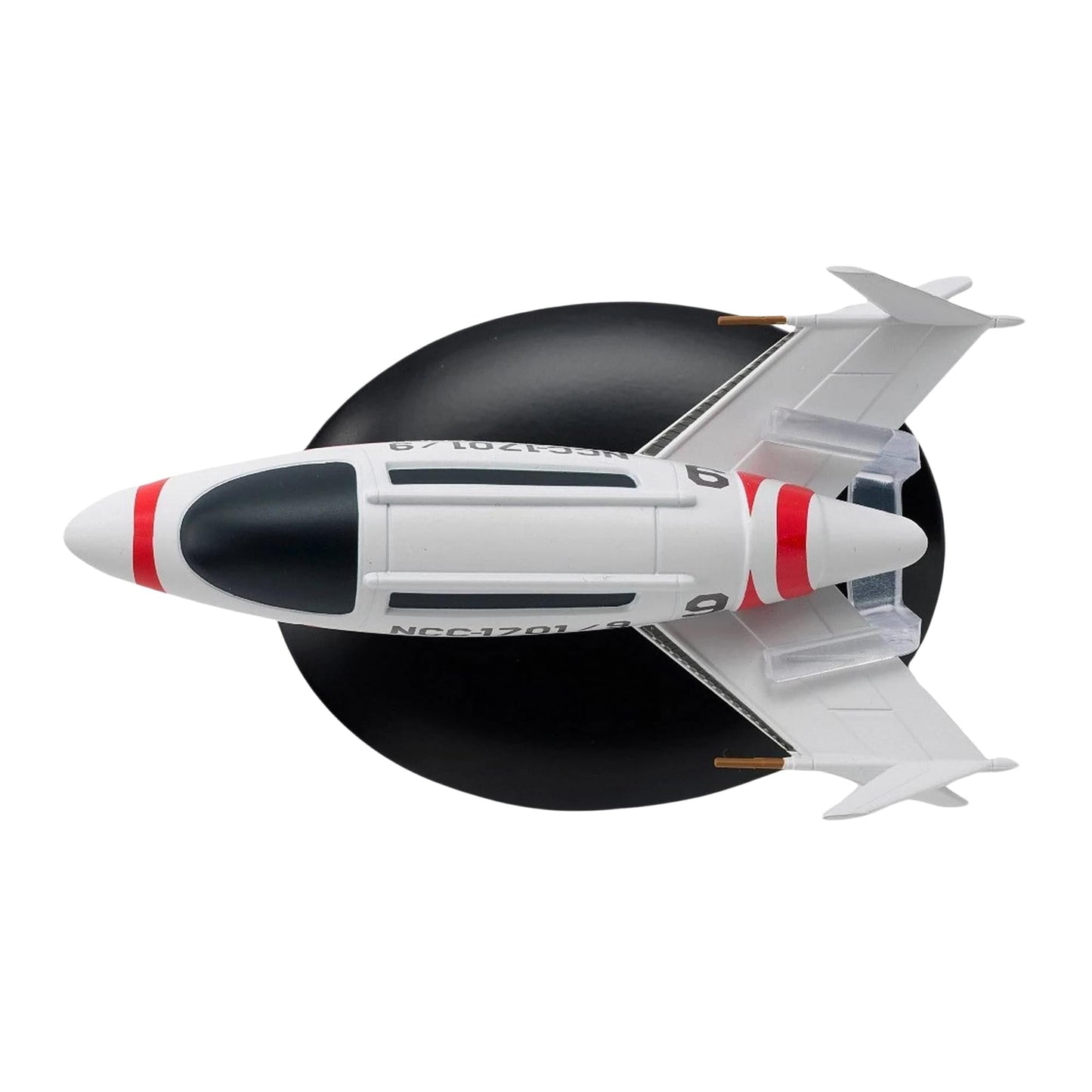 Rear angle view of the shuttle model showing engine nacelle design and structural details